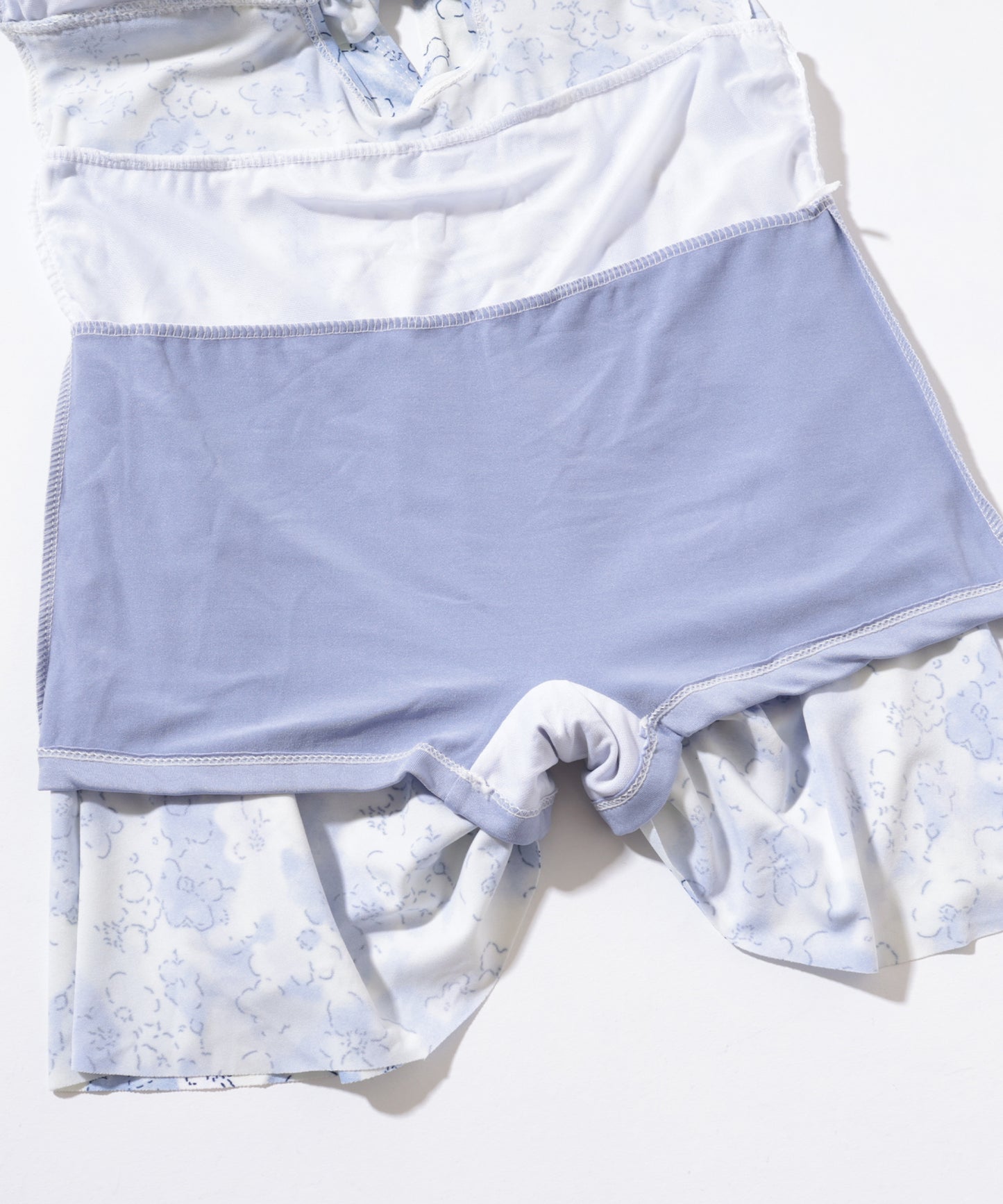 花柄 ビスチェ風 フリル ワンピース 水着