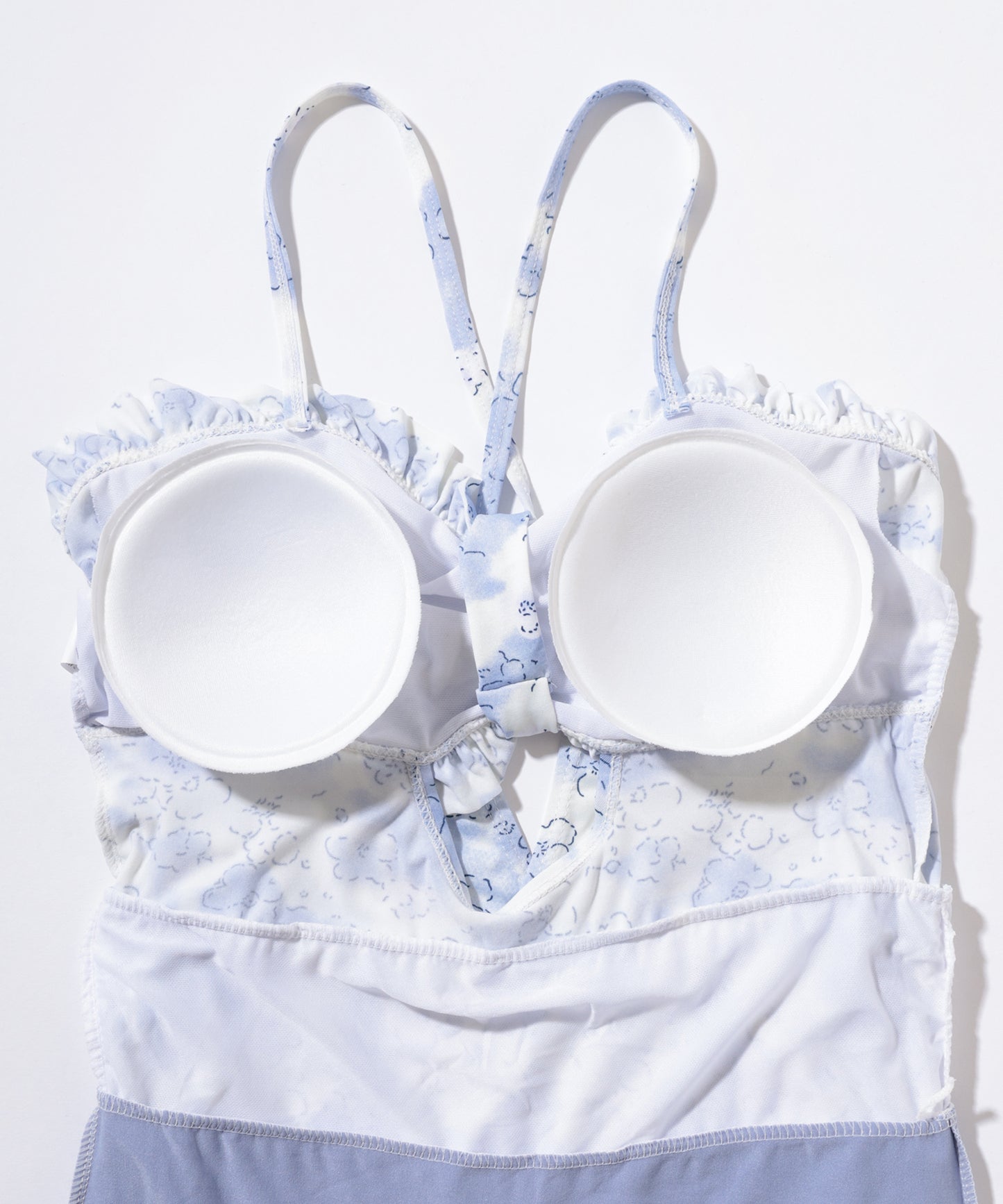 花柄 ビスチェ風 フリル ワンピース 水着