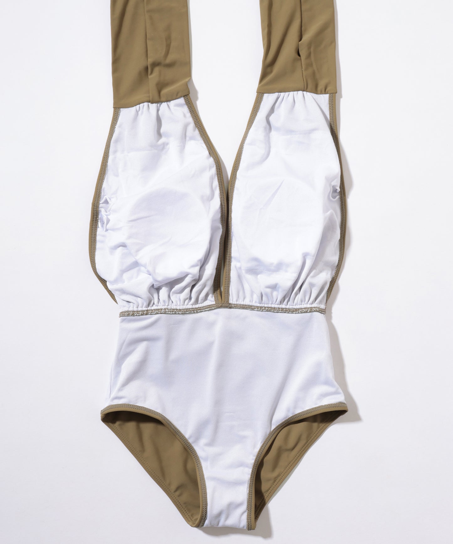 フロント 深V バックコンシャス ワンピース 水着