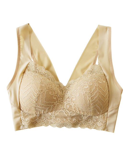 ノンワイヤー ストレッチレース ソフトブラ