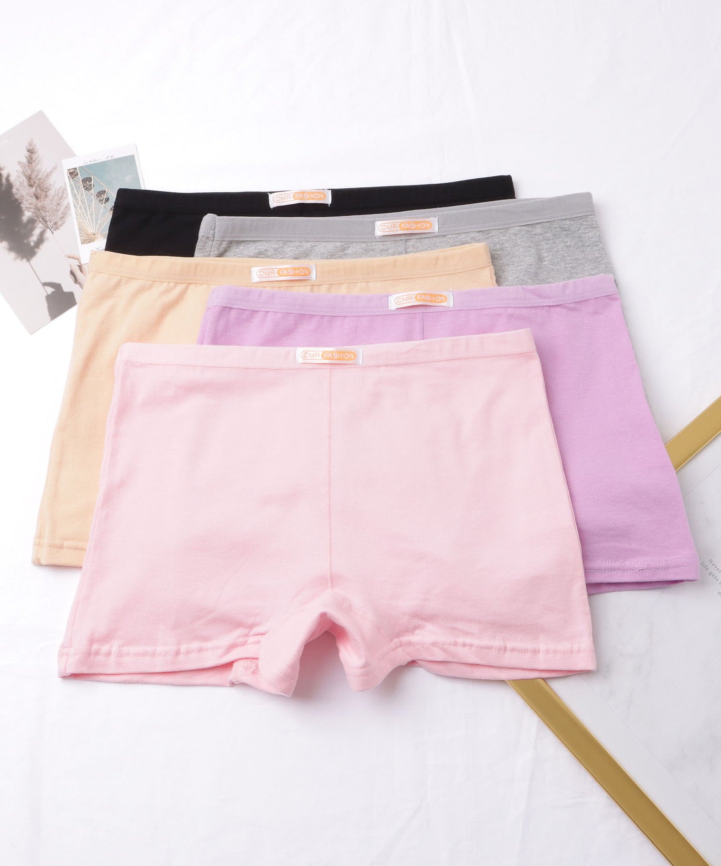 【5枚セット】ベーシックコットンカラーボクサーショーツ