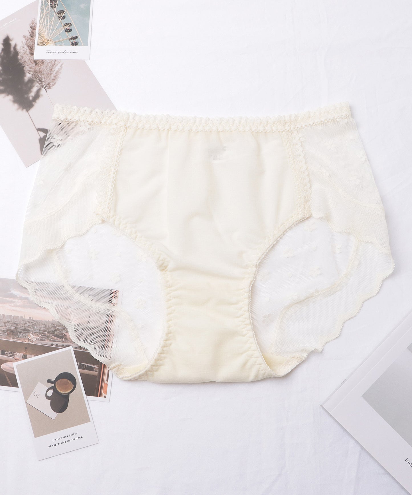 【5枚セット】レースドッキングスカラップレッグショーツ