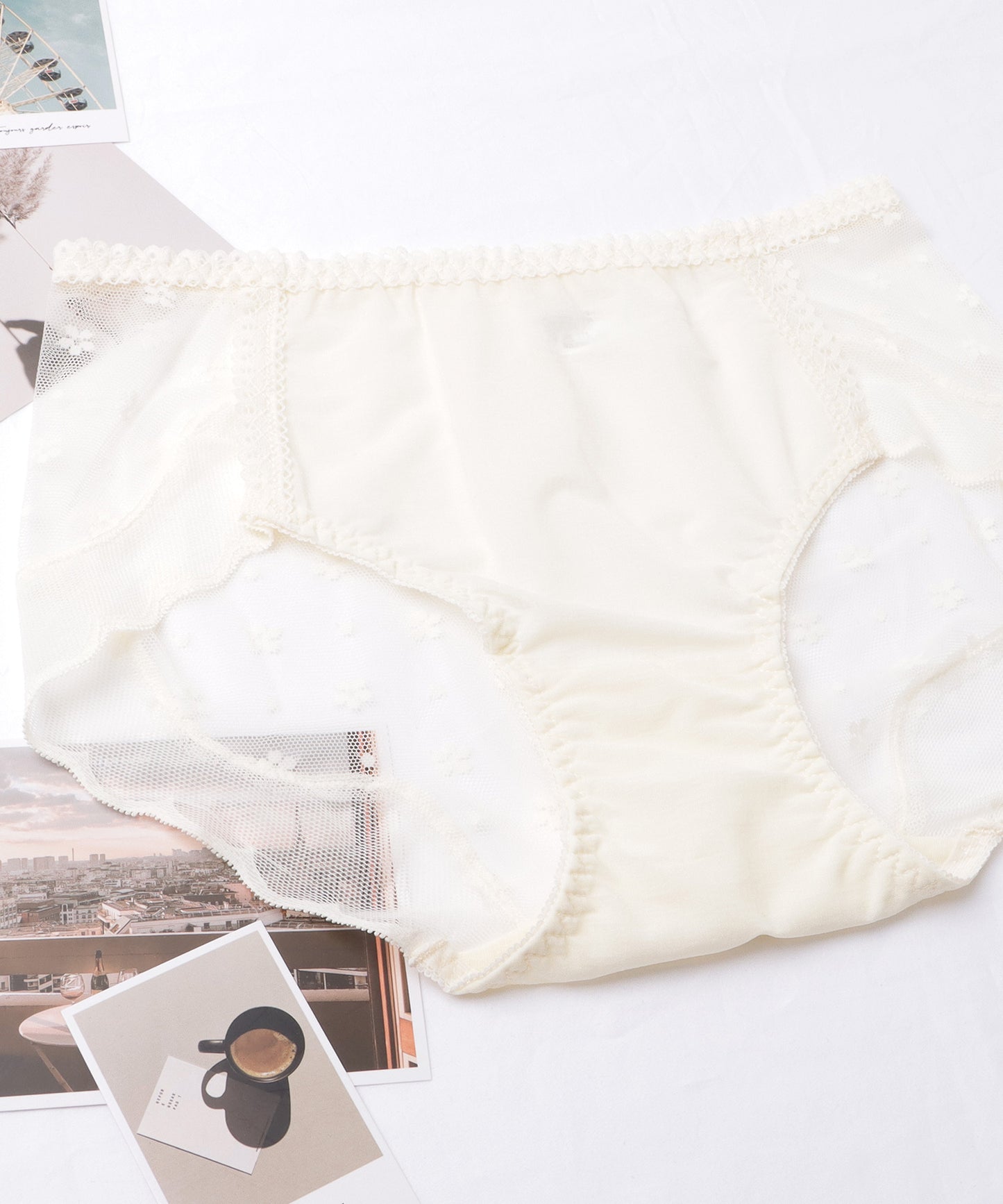 【5枚セット】レースドッキングスカラップレッグショーツ