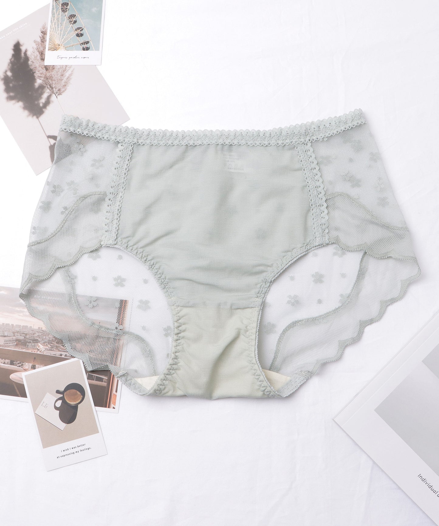 【5枚セット】レースドッキングスカラップレッグショーツ