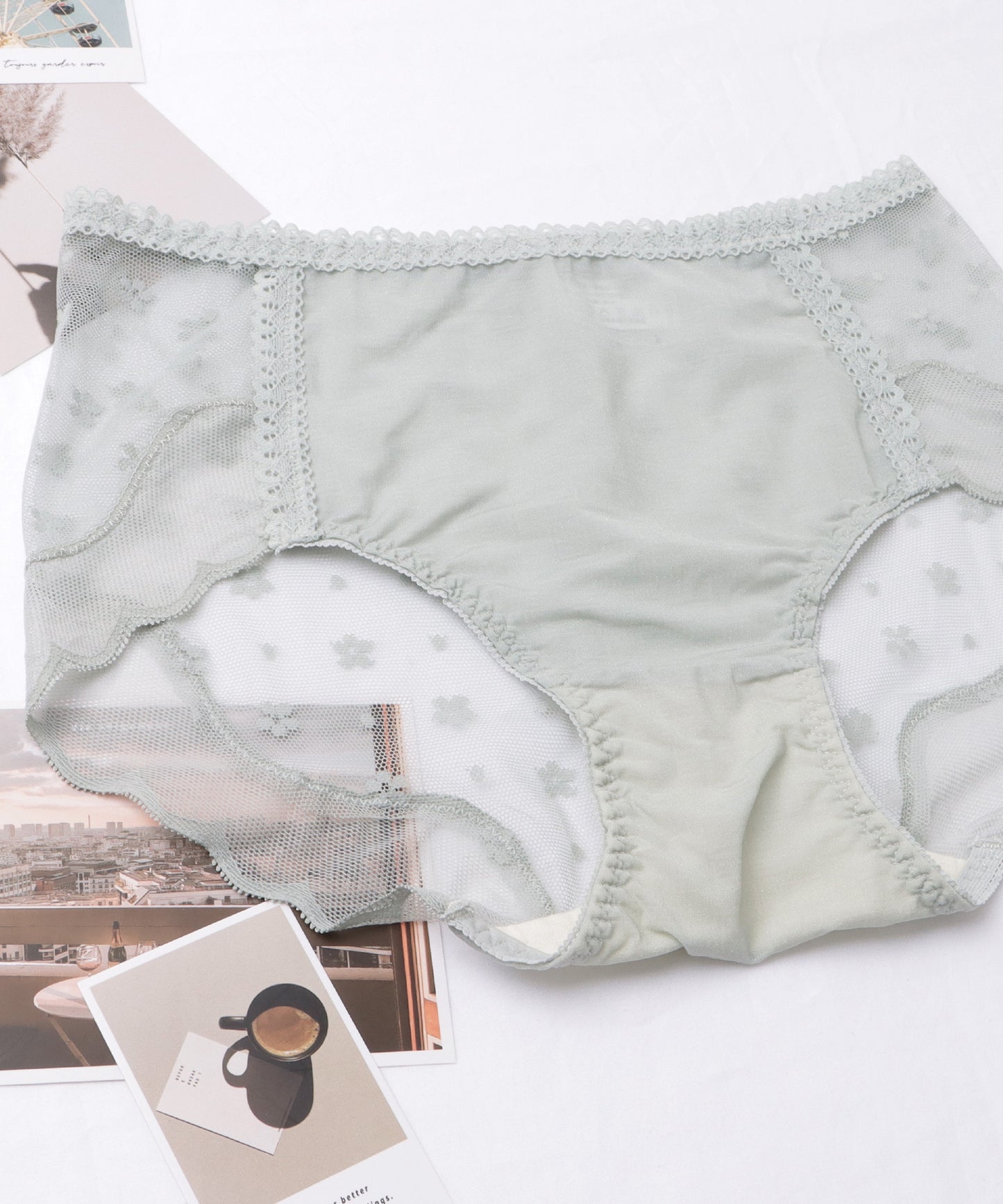 【5枚セット】レースドッキングスカラップレッグショーツ