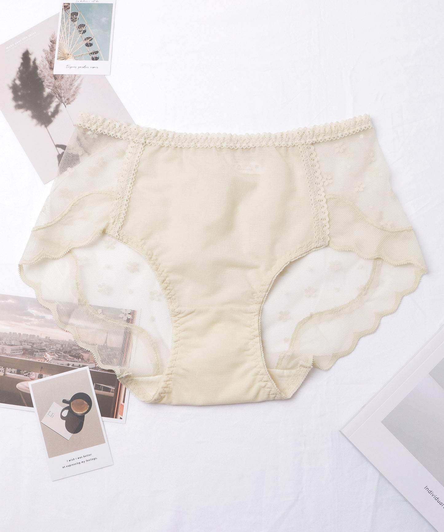 【5枚セット】レースドッキングスカラップレッグショーツ