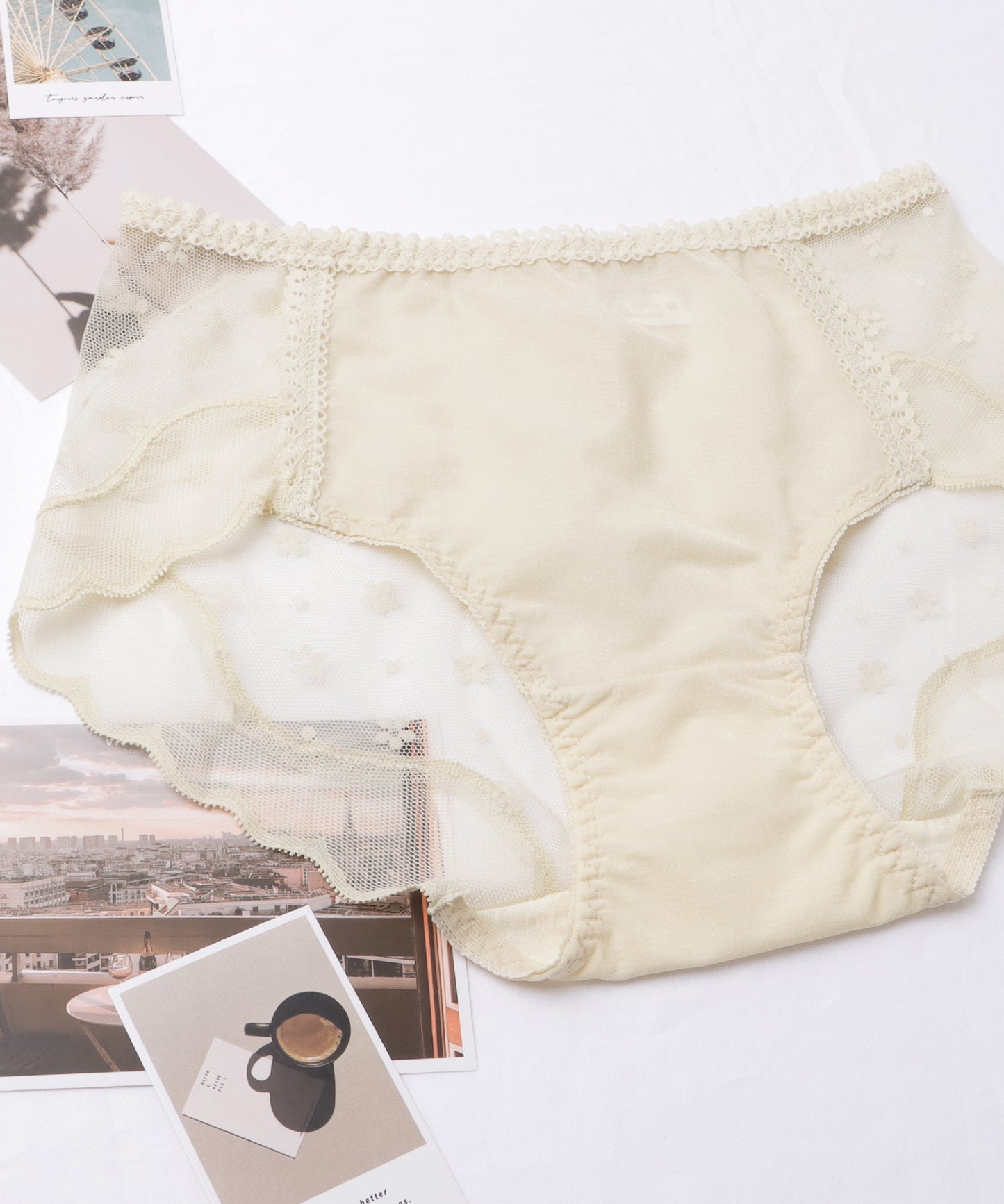 【5枚セット】レースドッキングスカラップレッグショーツ