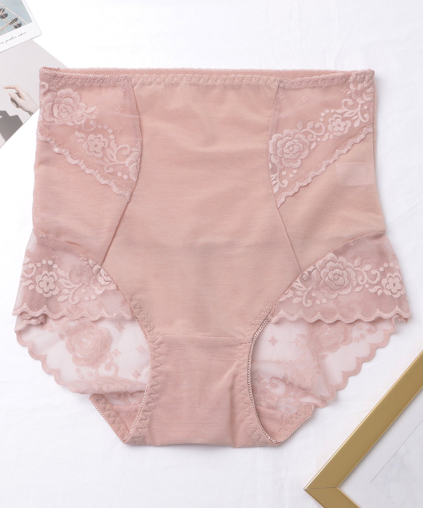 【5枚セット】ハイウエストレーシィストレッチガードルショーツ
