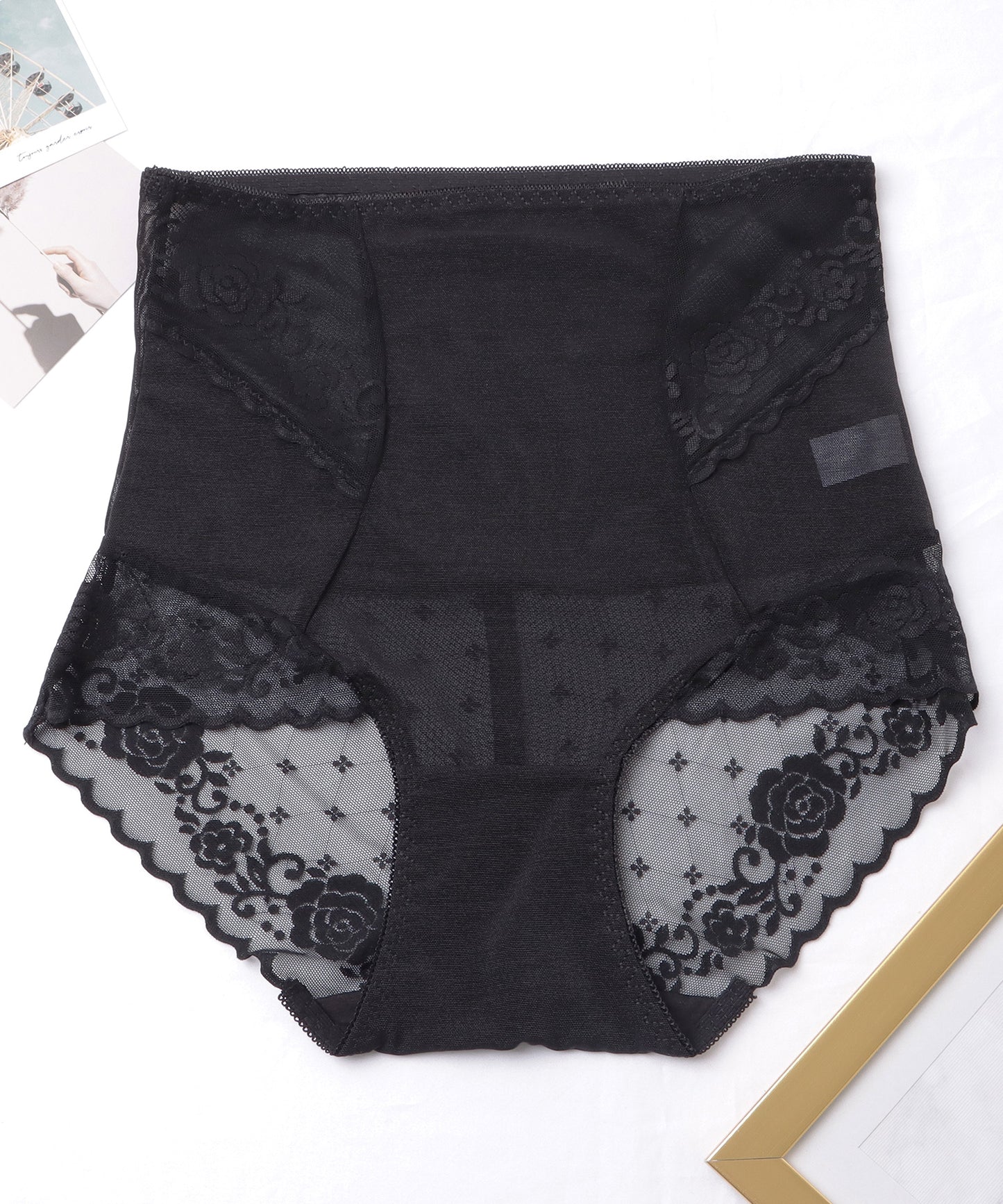 【5枚セット】ハイウエストレーシィストレッチガードルショーツ