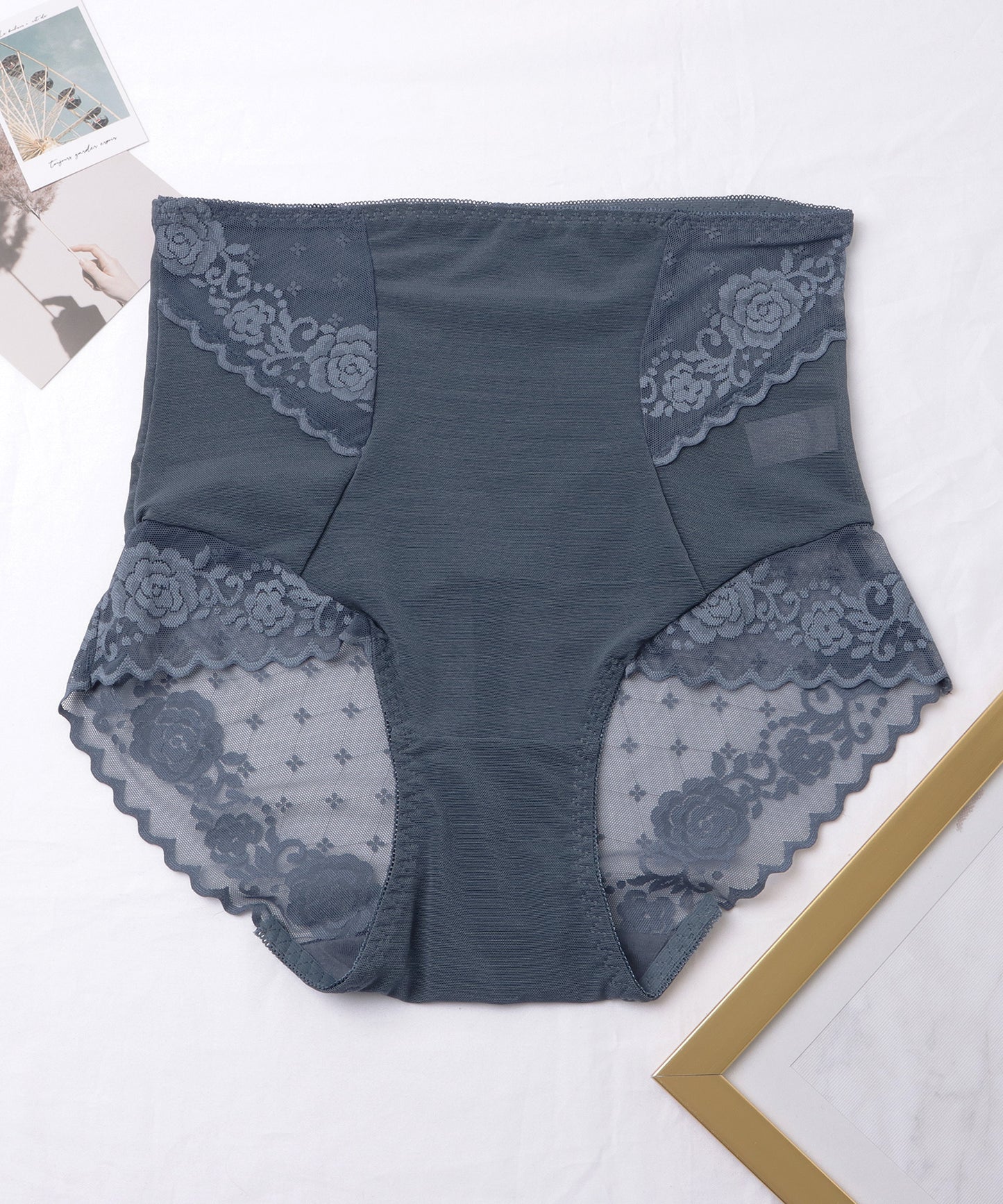 【5枚セット】ハイウエストレーシィストレッチガードルショーツ