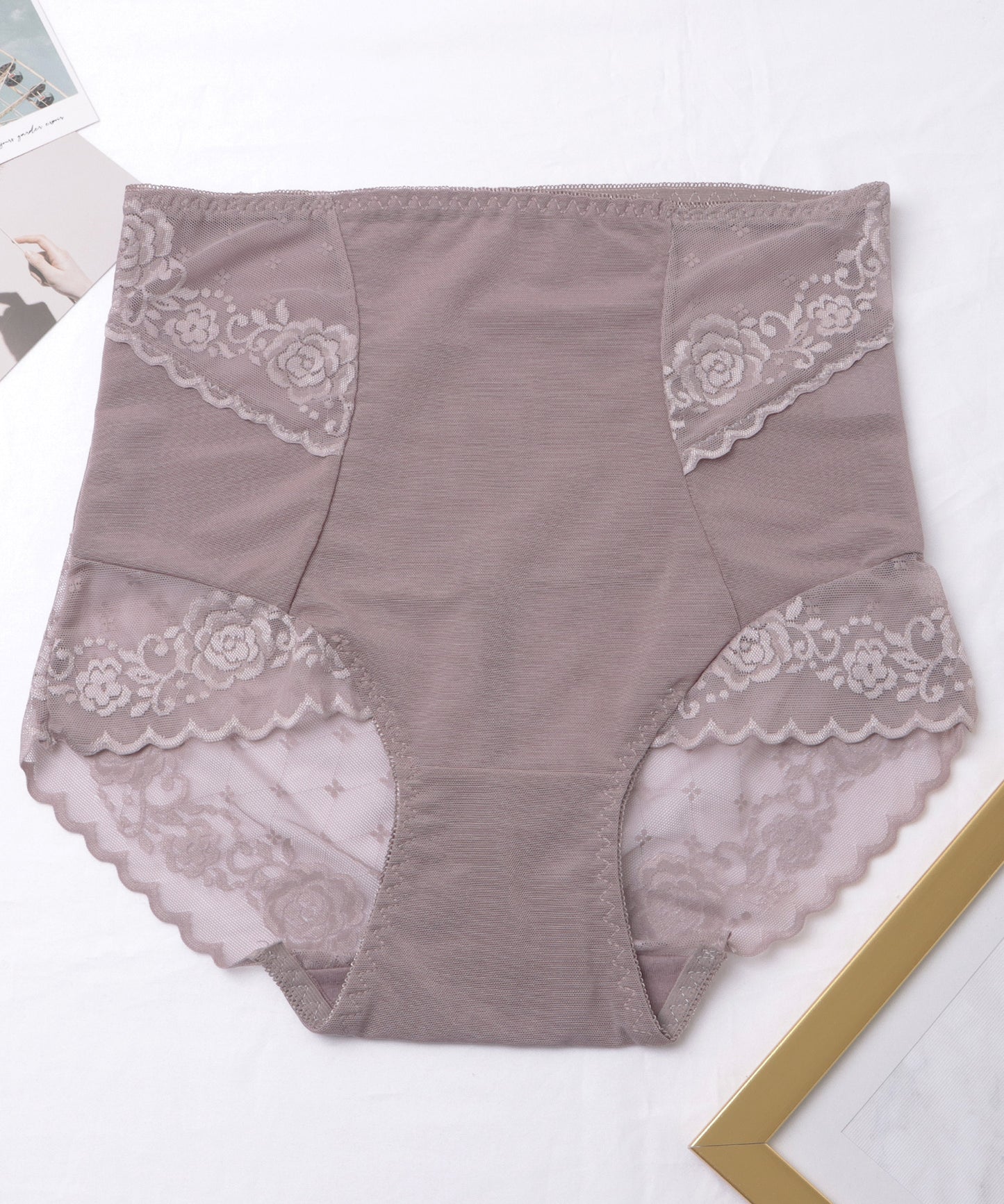 【5枚セット】ハイウエストレーシィストレッチガードルショーツ