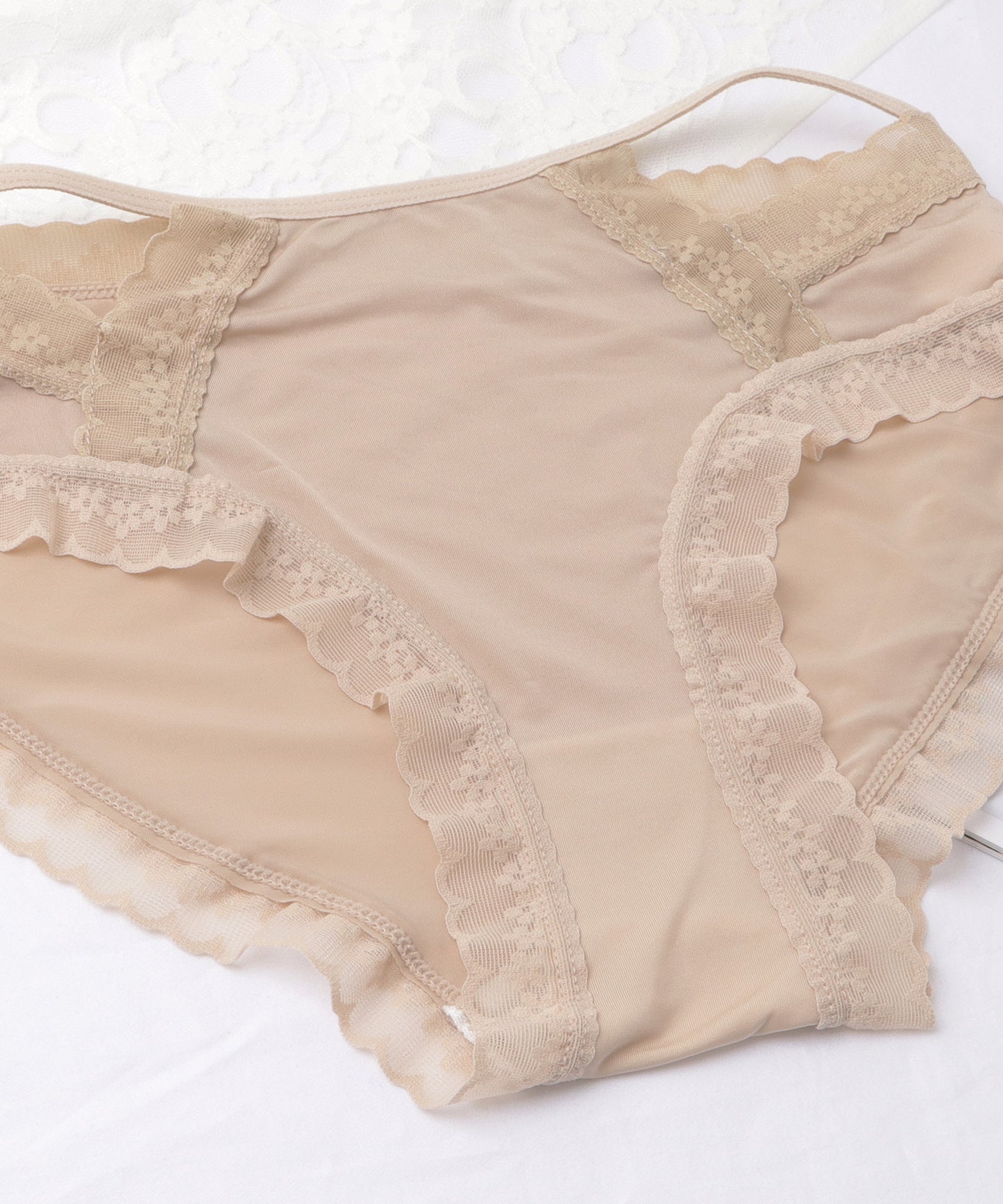 【7枚セット】シンプルレースストラップ付きショーツ