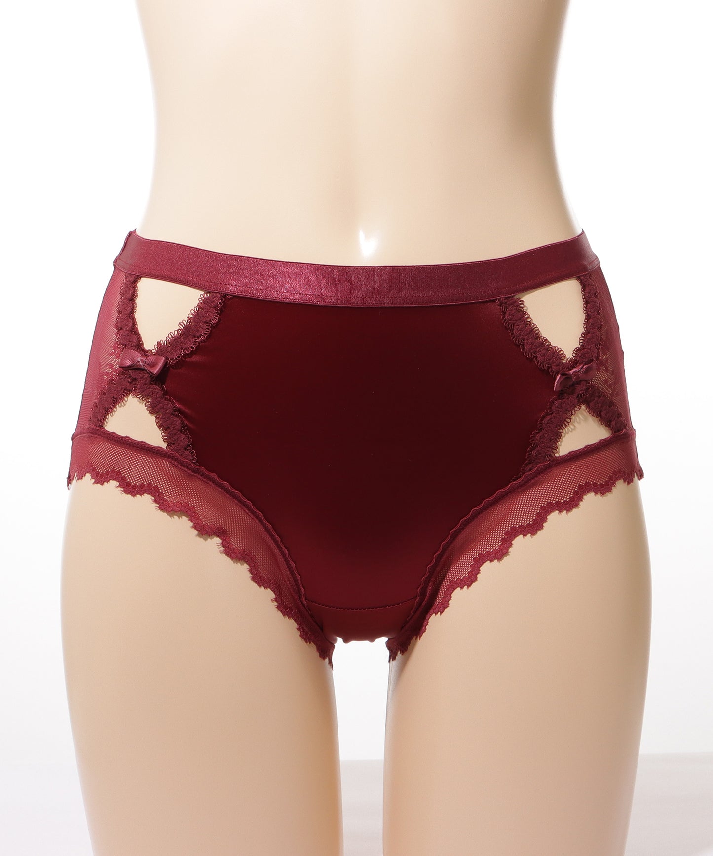 【4枚セット】レースドッキングカットアウトリボンショーツ