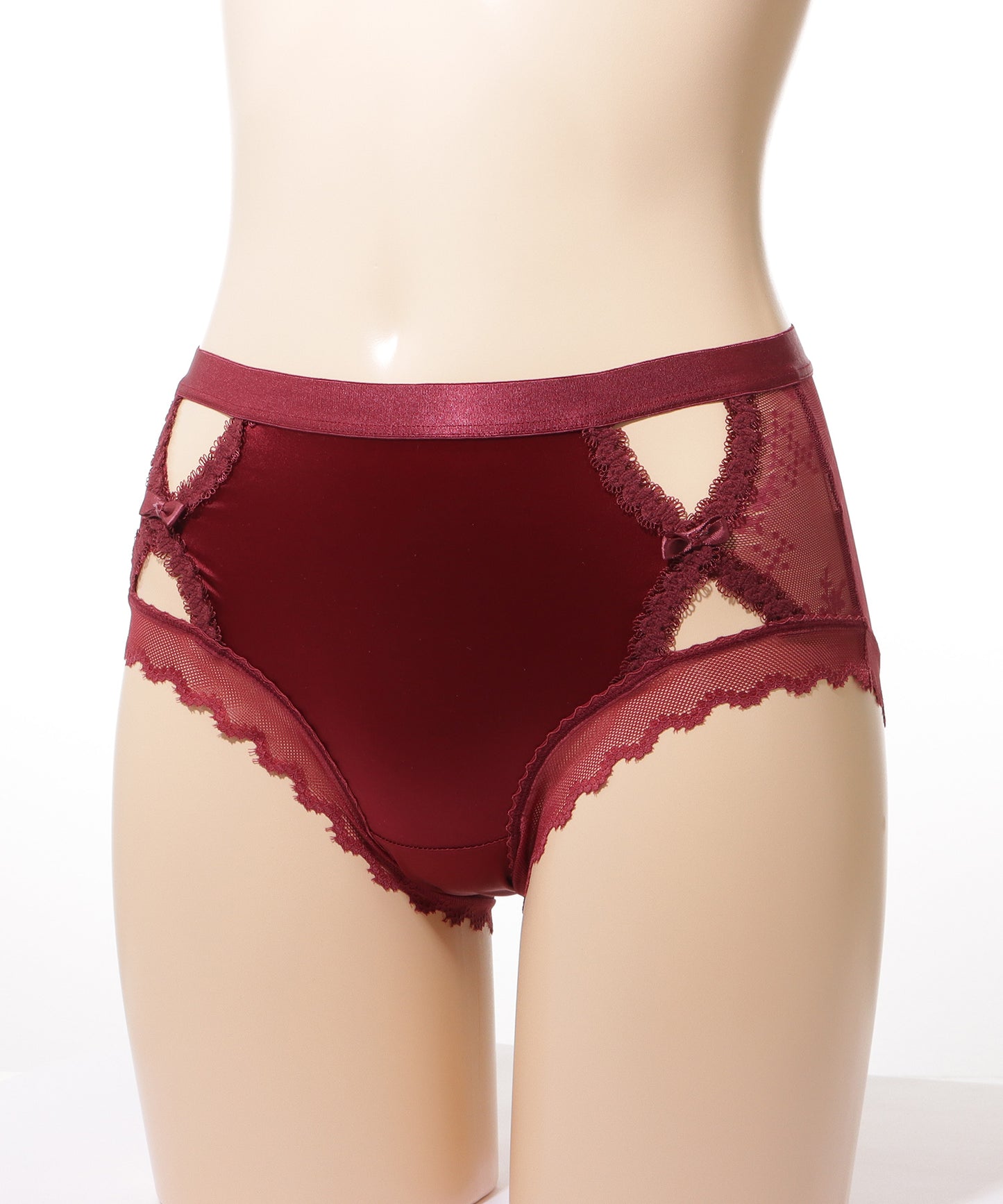 【4枚セット】レースドッキングカットアウトリボンショーツ