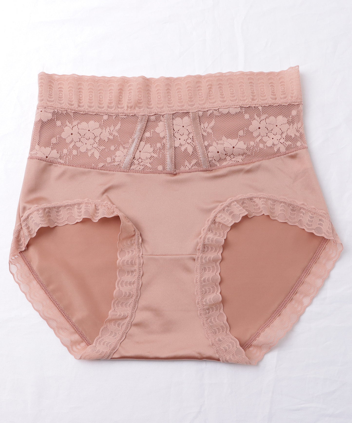 【6枚セット】ハイウエストサテンレースドッキングショーツ
