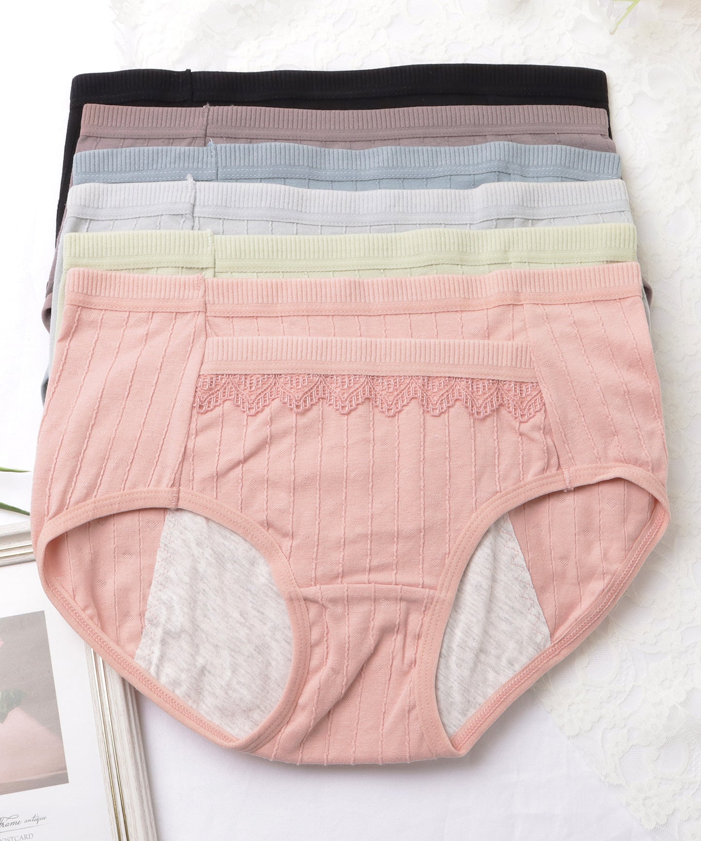 【6枚セット】ポケット付きコットンサニタリーショーツ