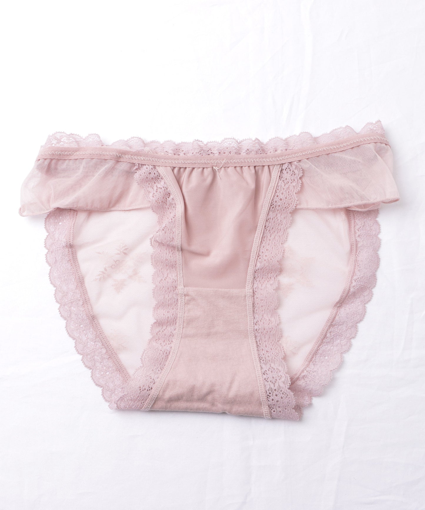 【5枚セット】リボン付きサテンストレッチフリルショーツ