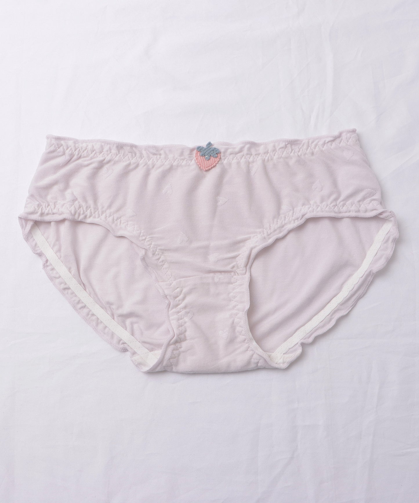 【6枚セット】ストロベリーワッペン付きフリルモダールショーツ