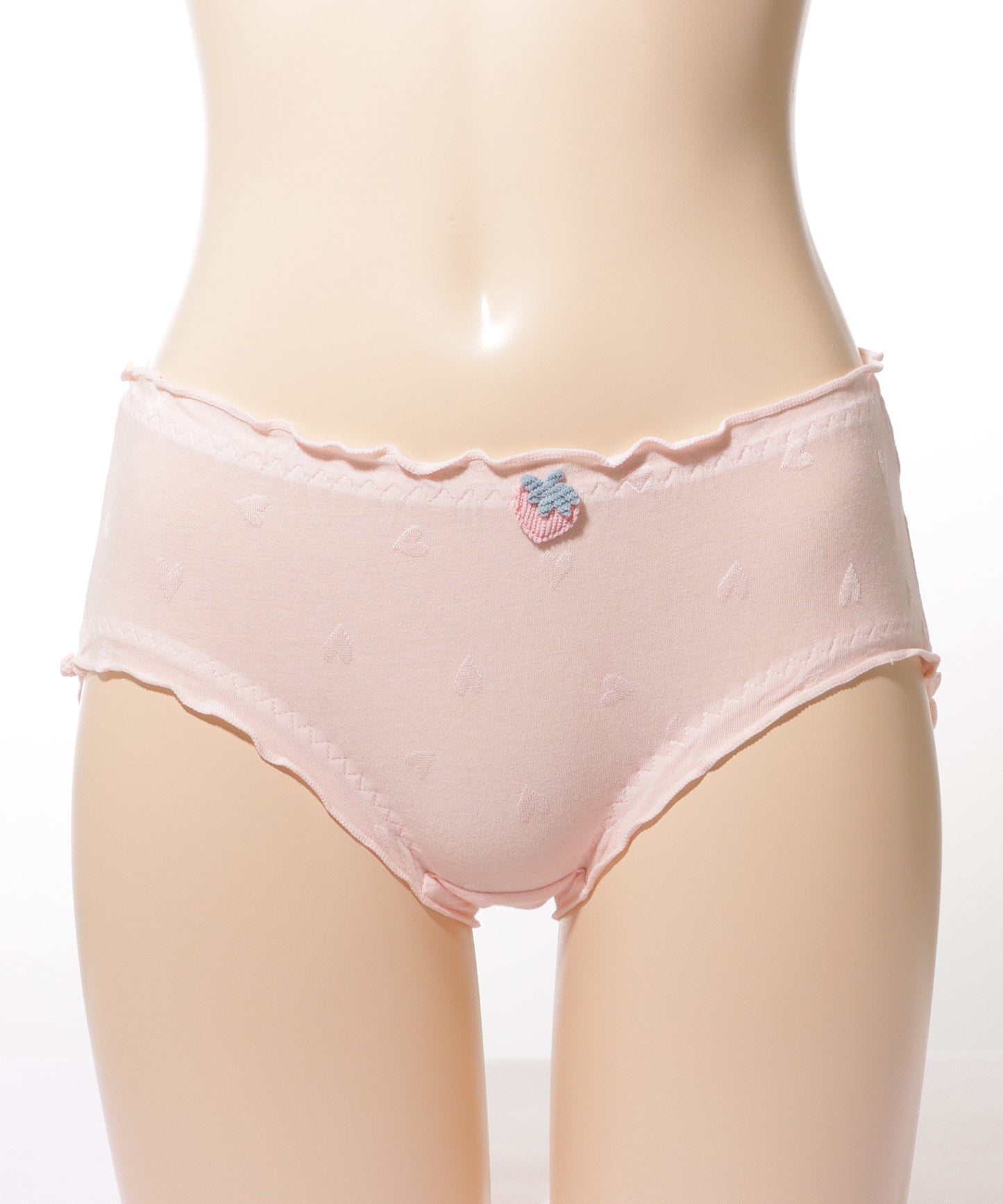 【6枚セット】ストロベリーワッペン付きフリルモダールショーツ