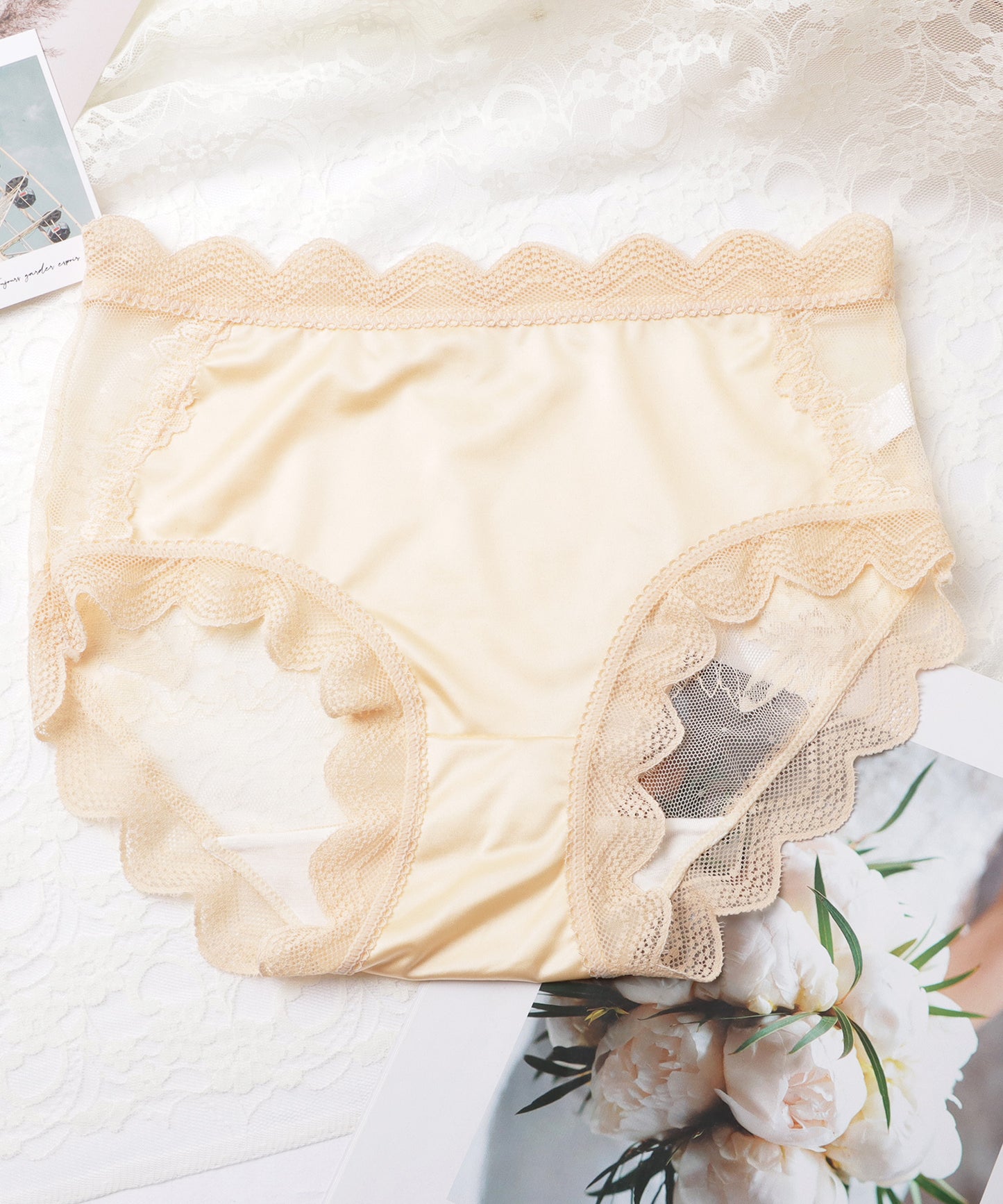 【6枚セット】レースドッキングスカラップショーツ