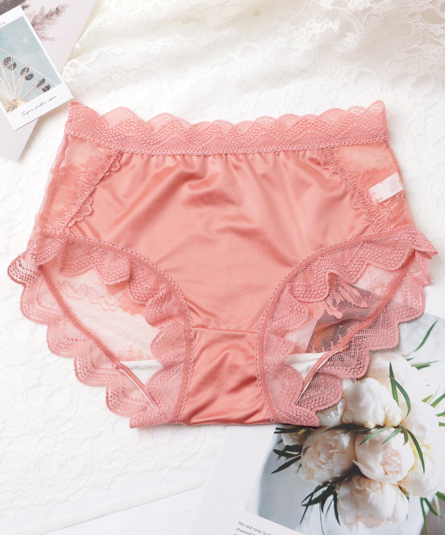 【6枚セット】レースドッキングスカラップショーツ