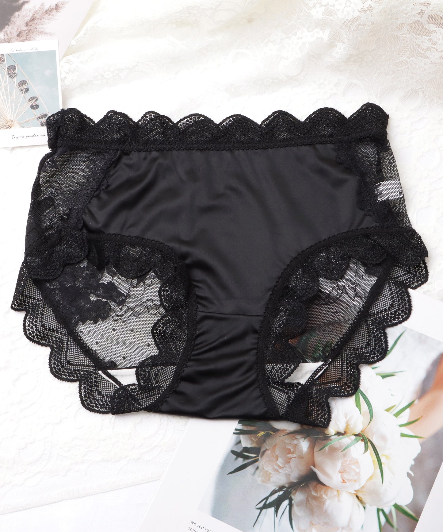 【6枚セット】レースドッキングスカラップショーツ