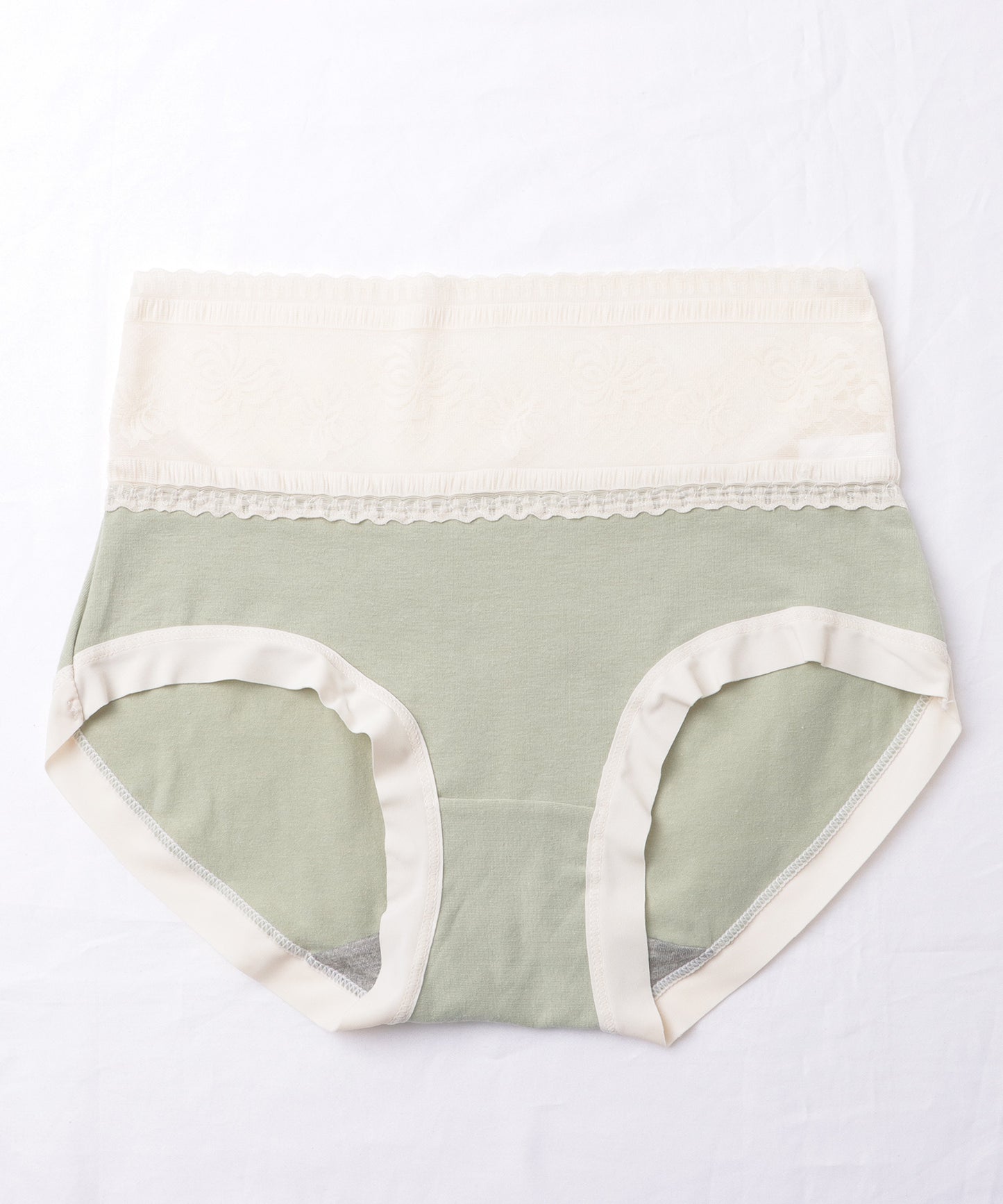 【6枚セット】ハイウエスト レース 配色 コットン ショーツ