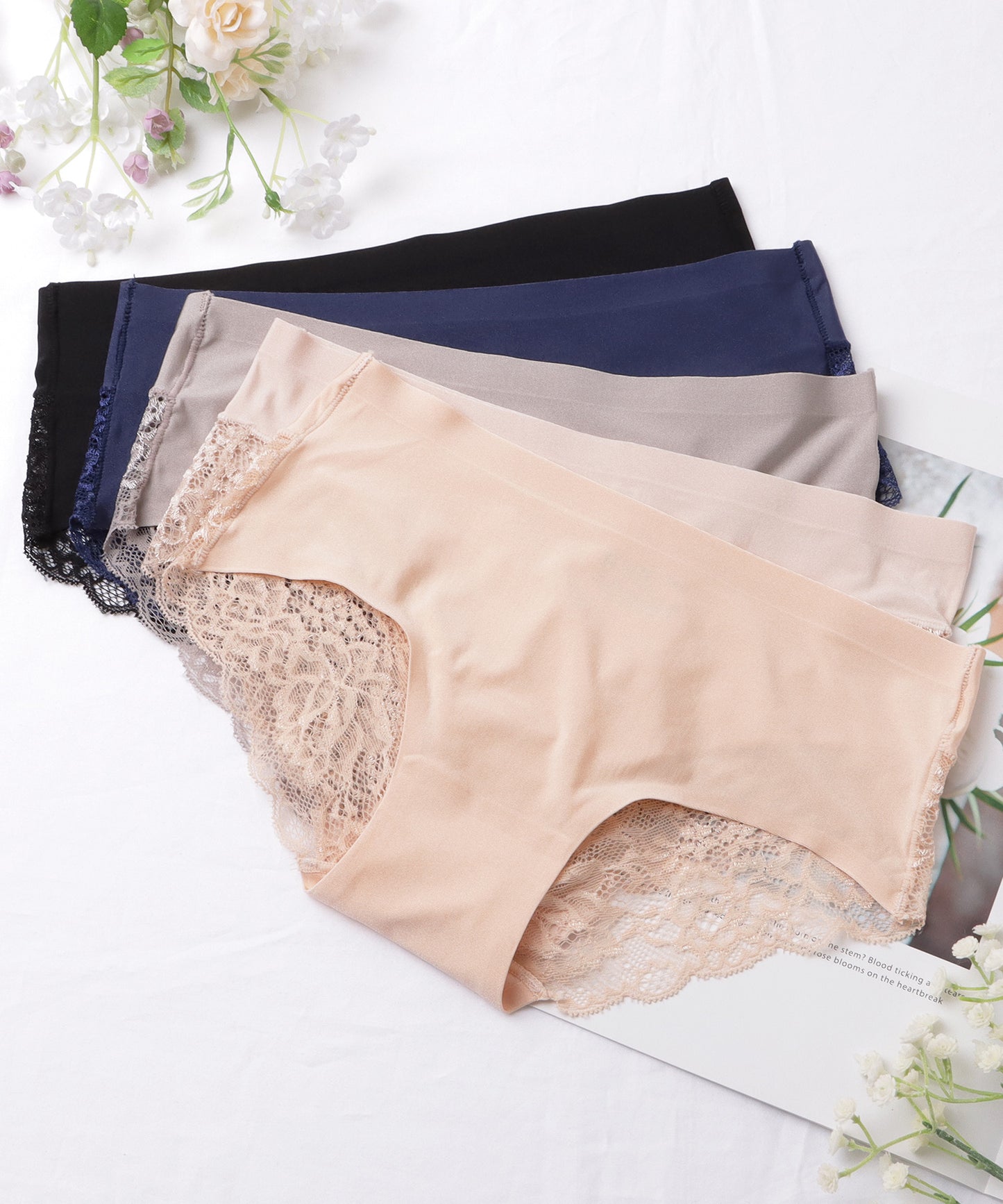 【10枚セット】バックレース シームレス デザイン ショーツ
