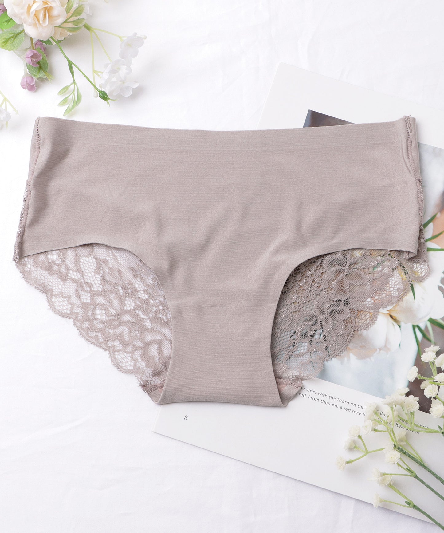 【10枚セット】バックレース シームレス デザイン ショーツ