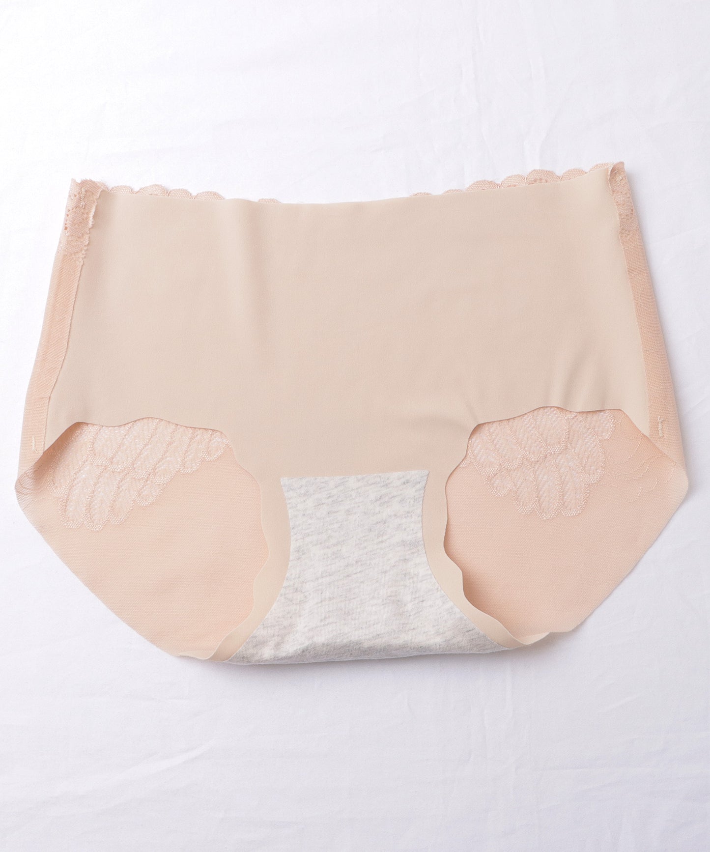 【5枚セット】バックレース ウエーブ裾 シームレス ショーツ