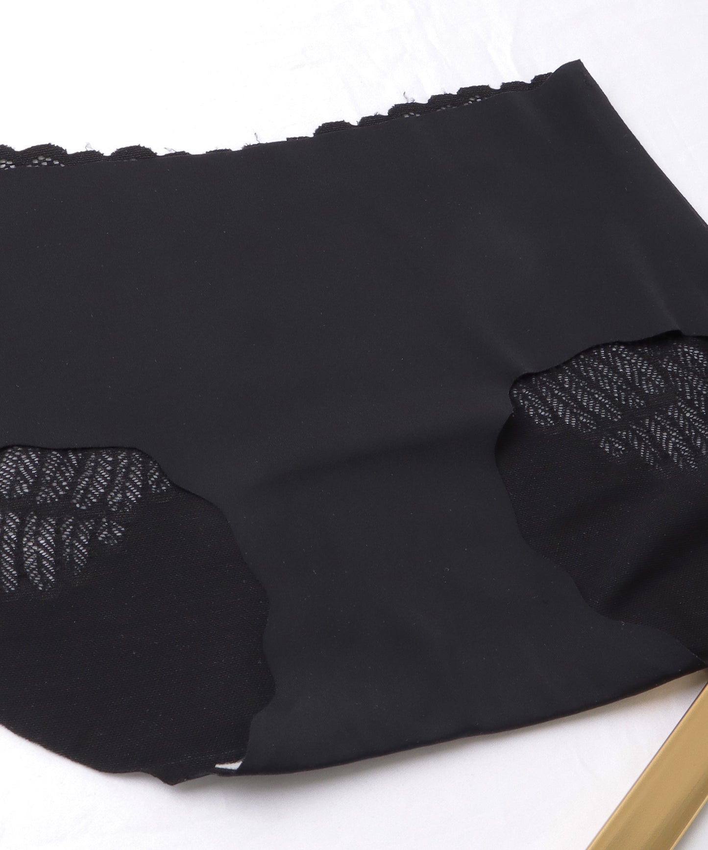 【5枚セット】バックレース ウエーブ裾 シームレス ショーツ