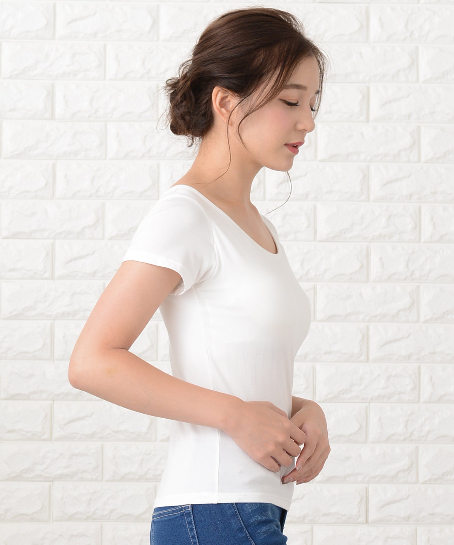 カップ付き半袖Tシャツ トップスインナー