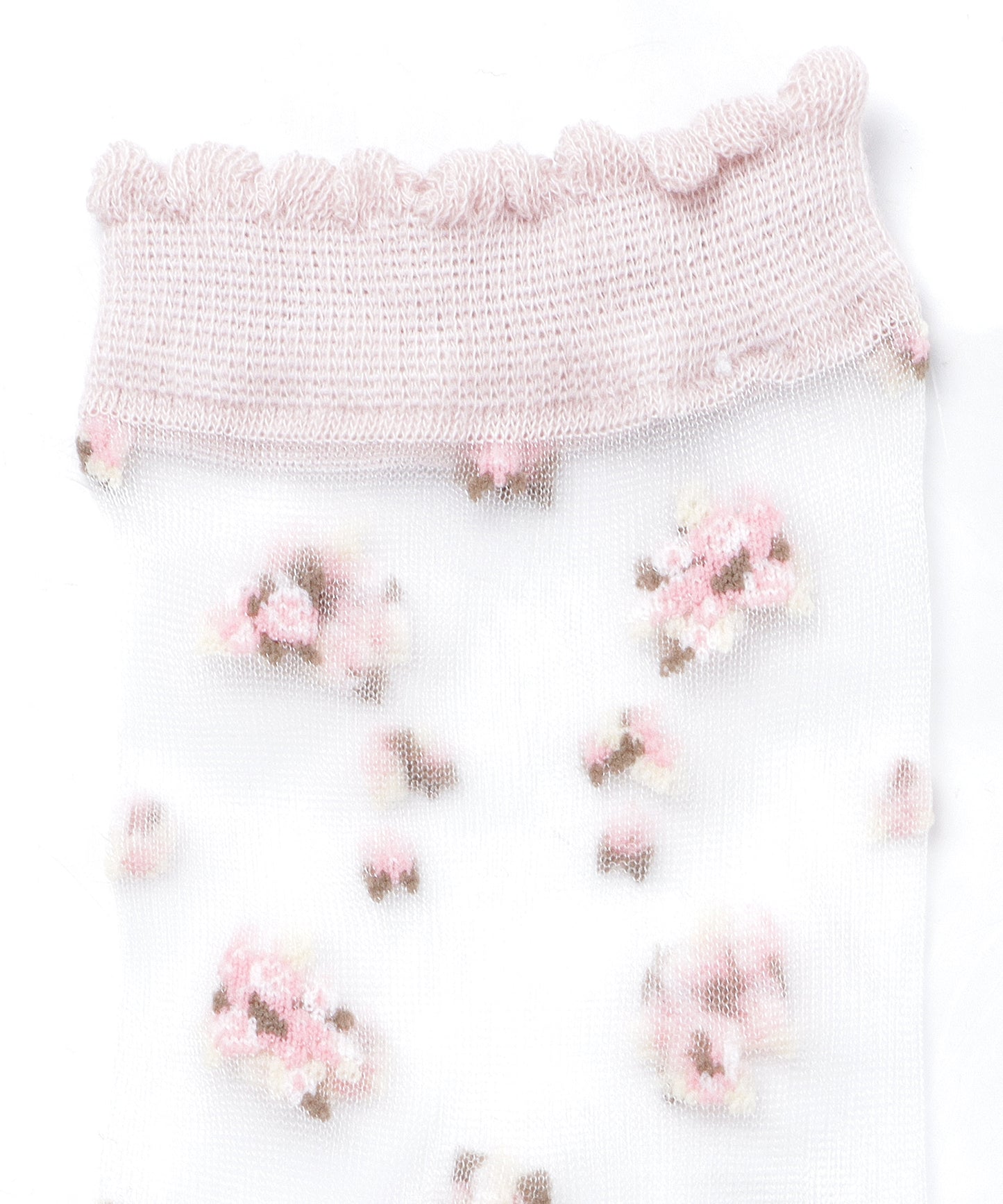 【5色組】 花柄シースルーソックスセット