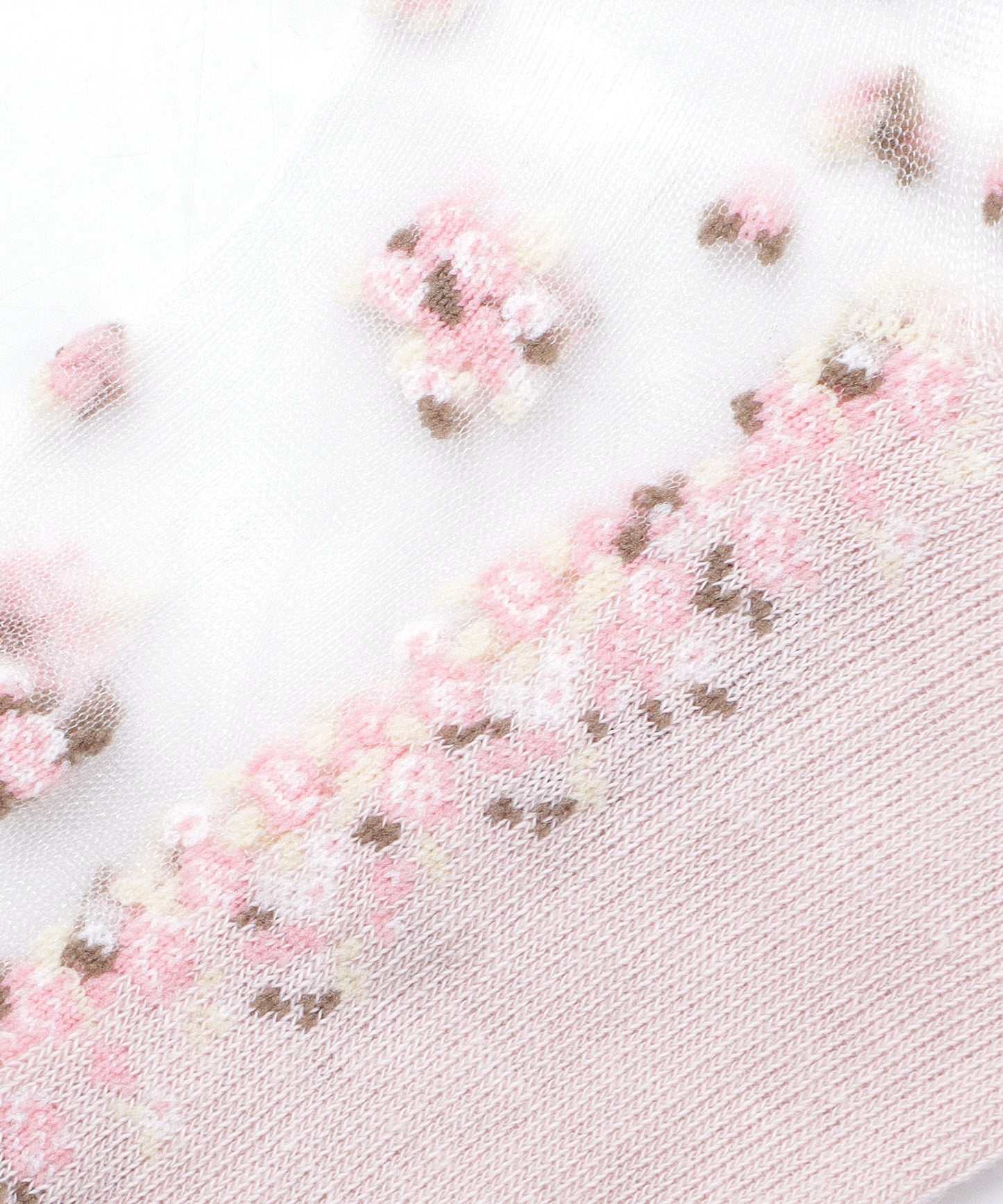 【5色組】 花柄シースルーソックスセット