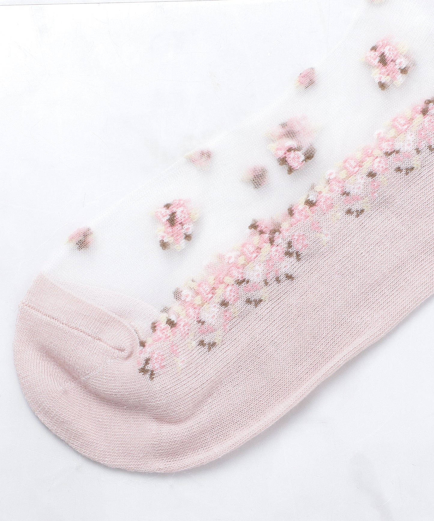 【5色組】 花柄シースルーソックスセット