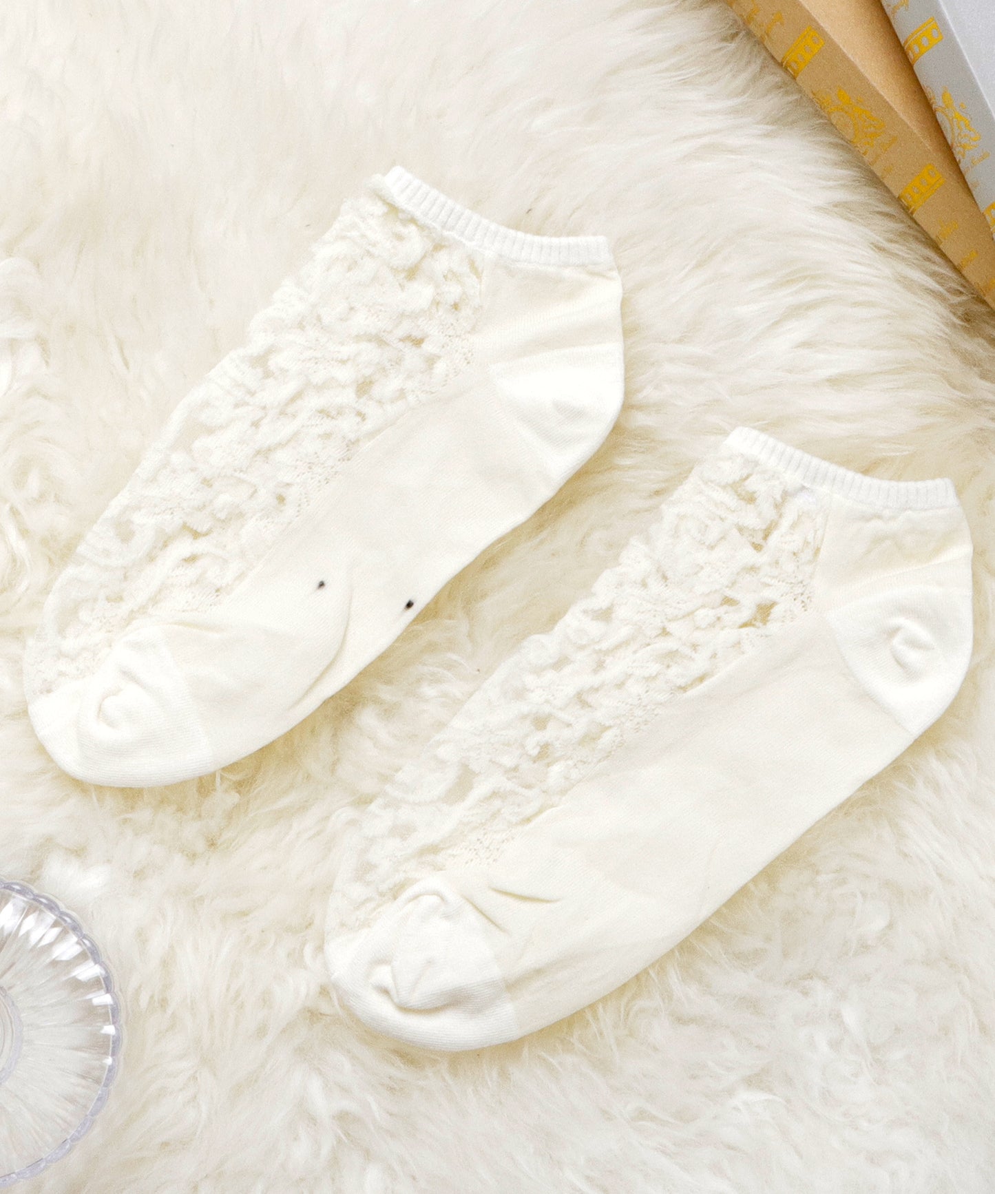 【5色組】花柄シースルーくるぶしソックスセット