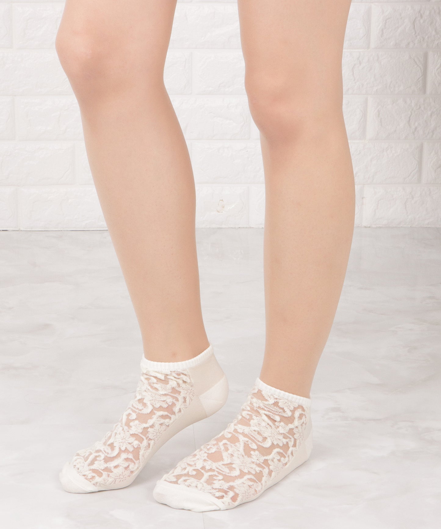 【5色組】花柄シースルーくるぶしソックスセット