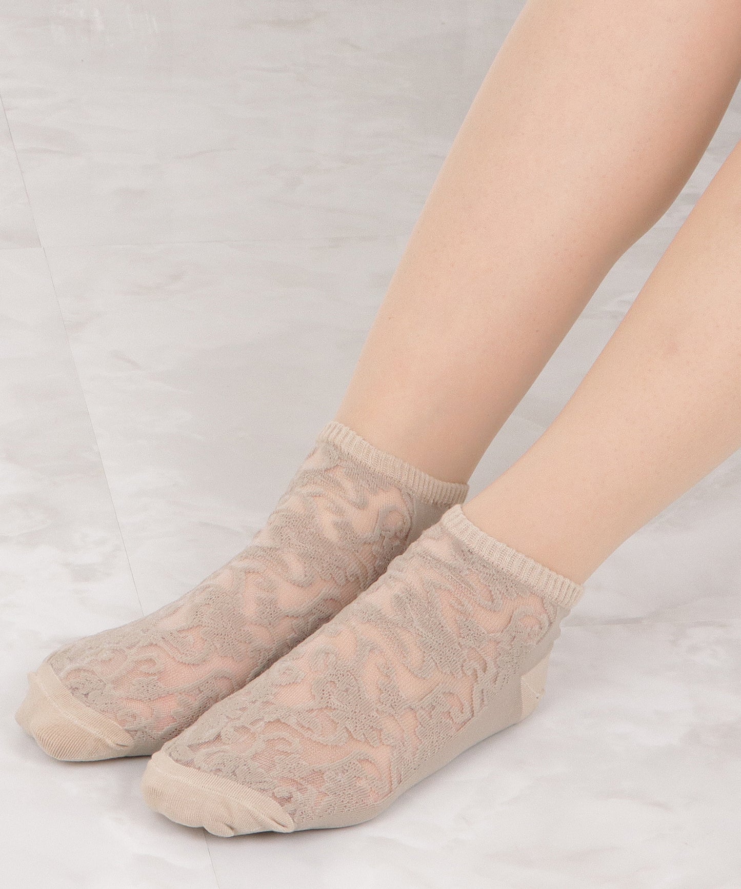 【5色組】花柄シースルーくるぶしソックスセット