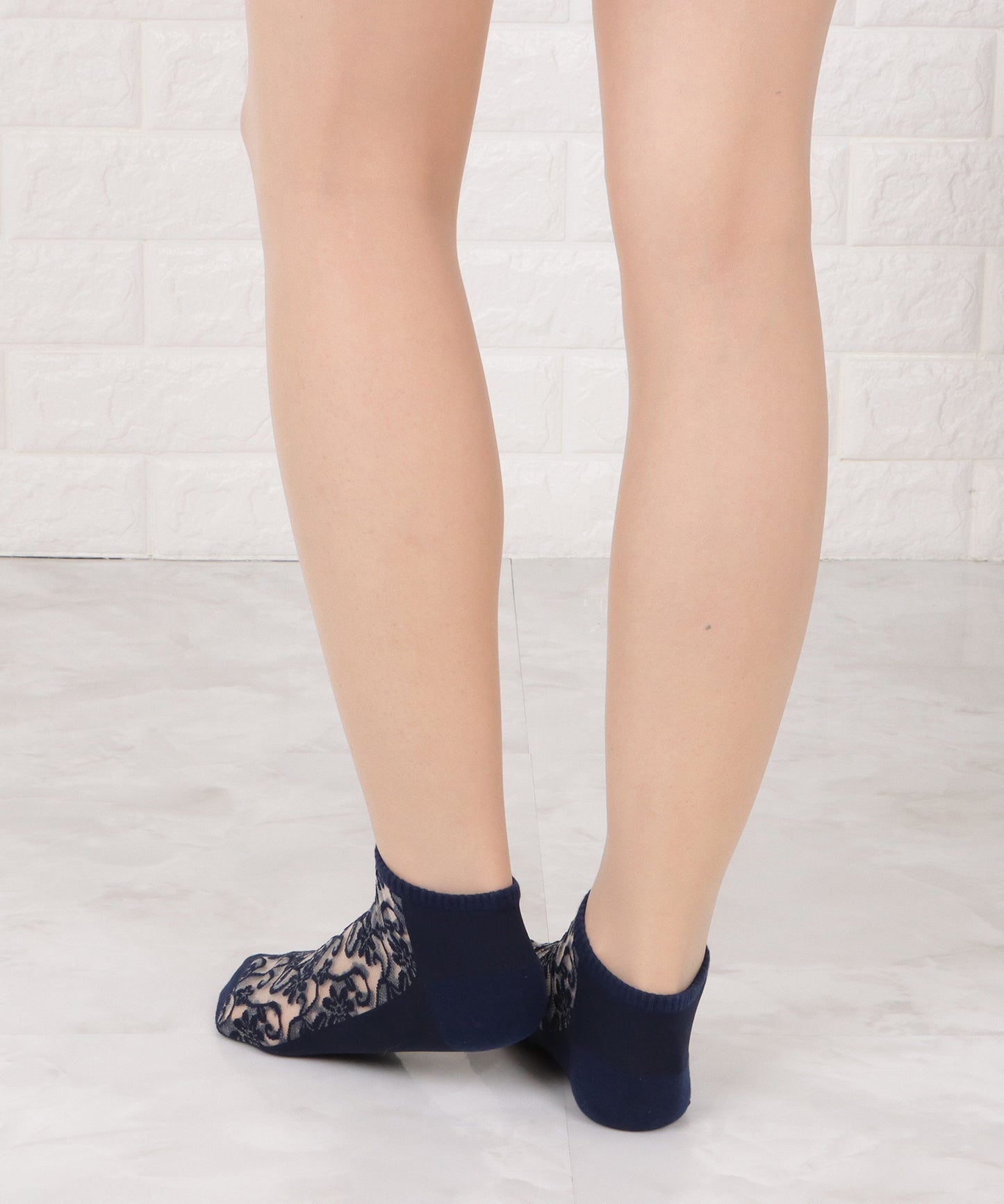 【5色組】花柄シースルーくるぶしソックスセット