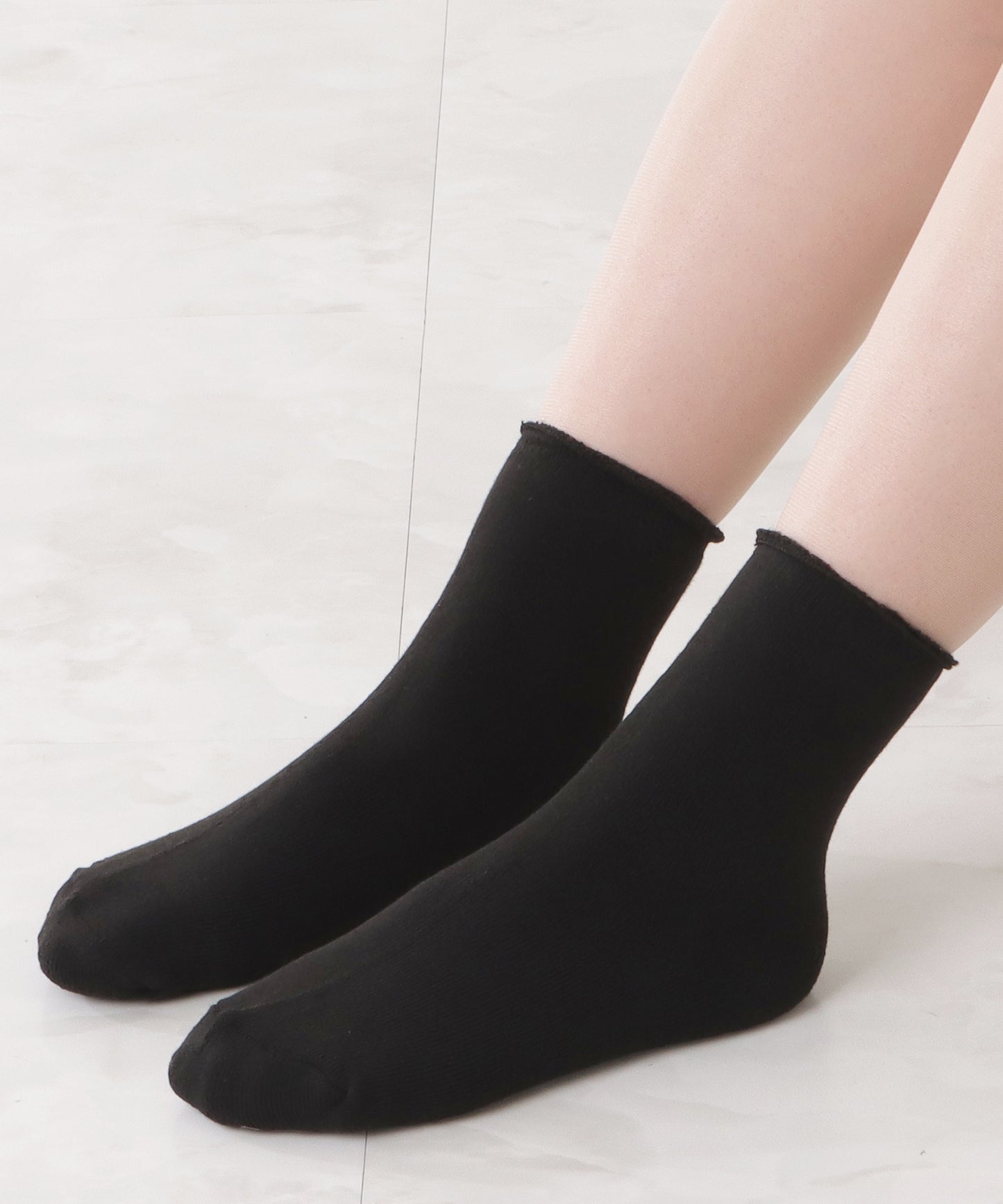 【10足セット】裏起毛ショート丈無地あったかソックス