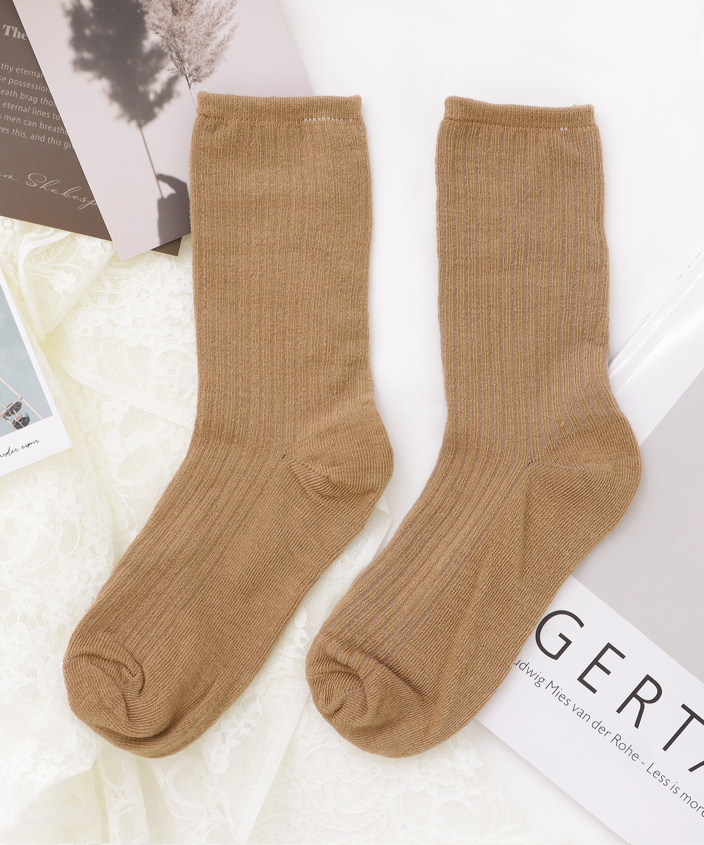 【10足セット】リブラインショート丈ソックス