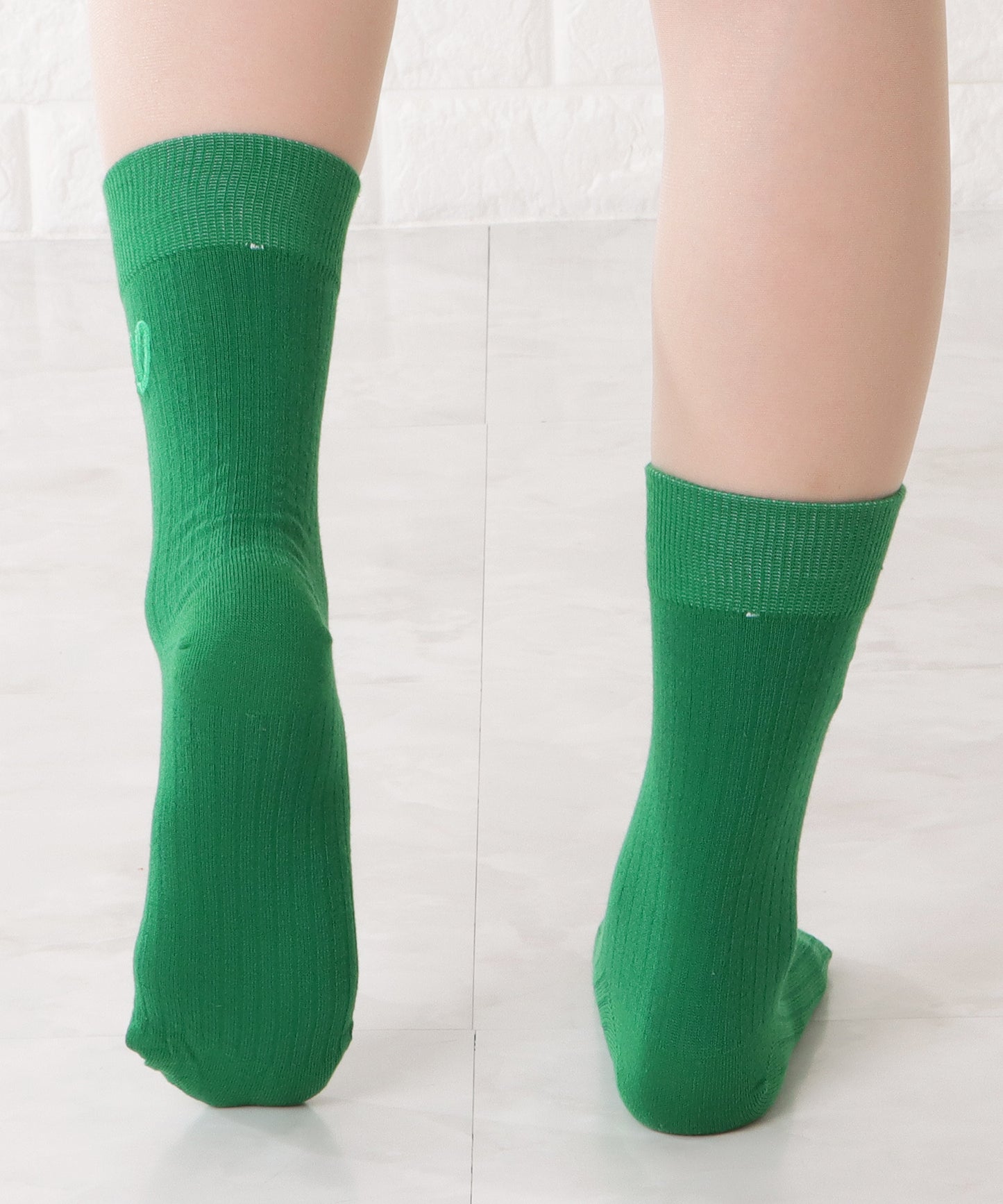 【10足セット】ハート刺繍ショート丈リブソックス
