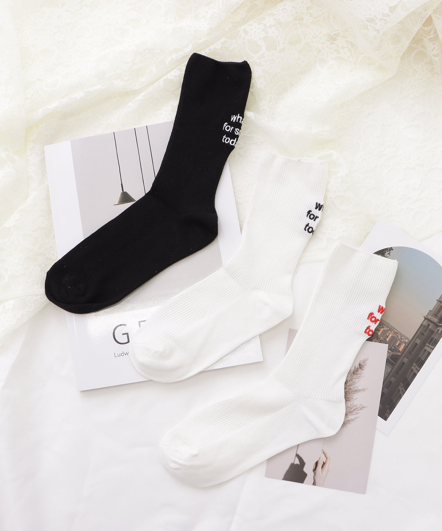 【3足セット】バックロゴショート丈ベーシックソックス