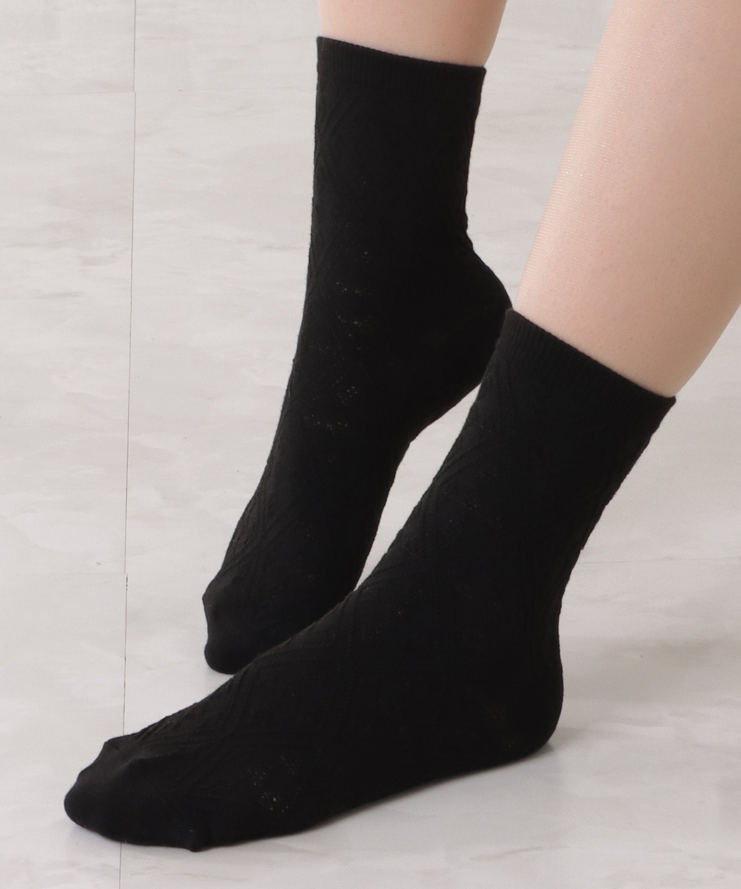 【10足セット】レトロ柄凹凸ショート丈ソックス