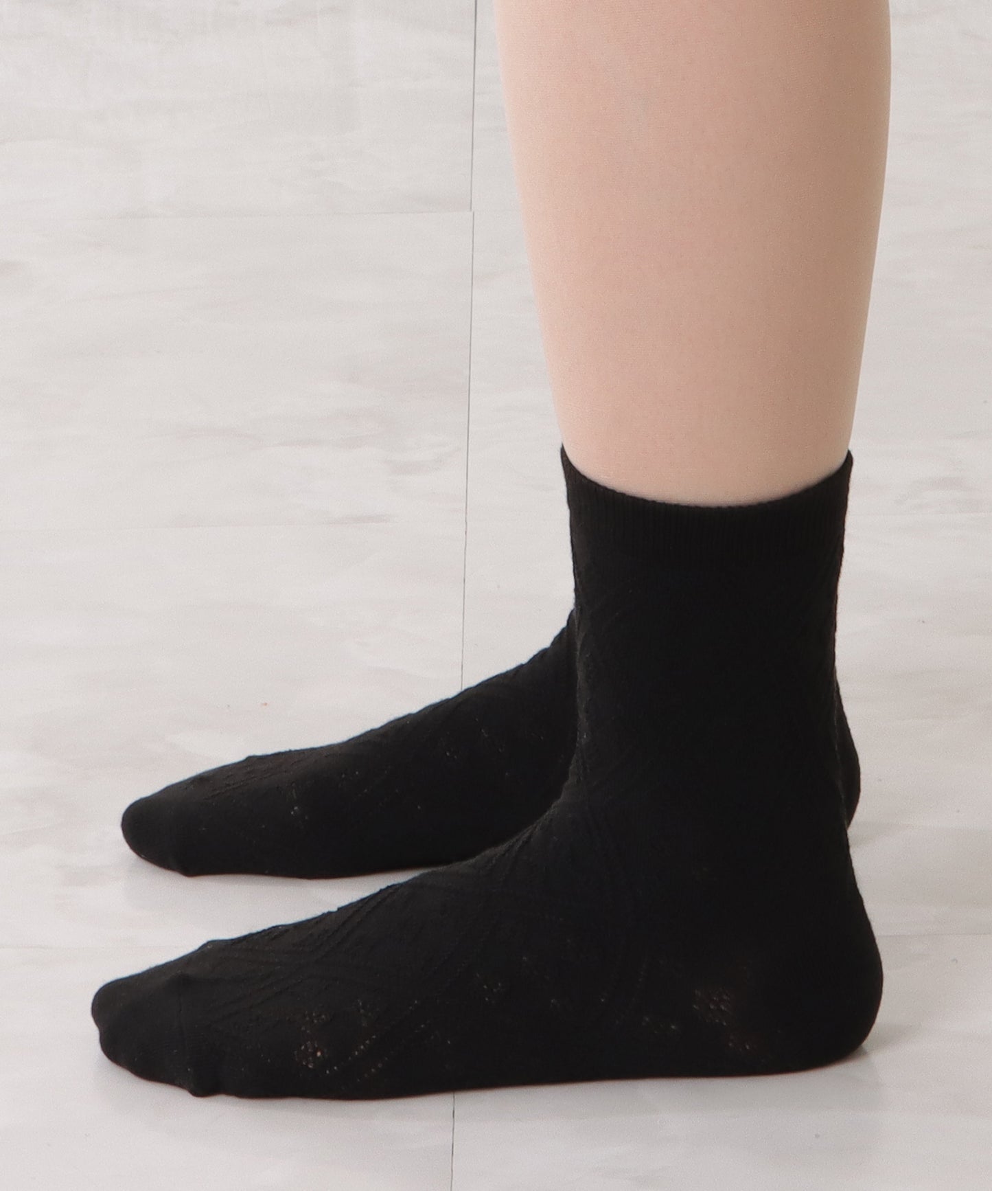 【10足セット】レトロ柄凹凸ショート丈ソックス