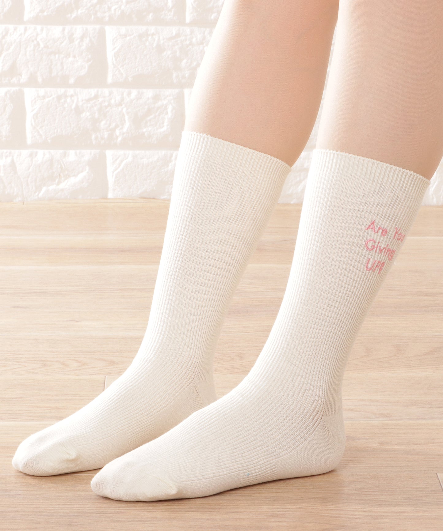 【5足セット】アルファベット刺繍カラーリブソックス