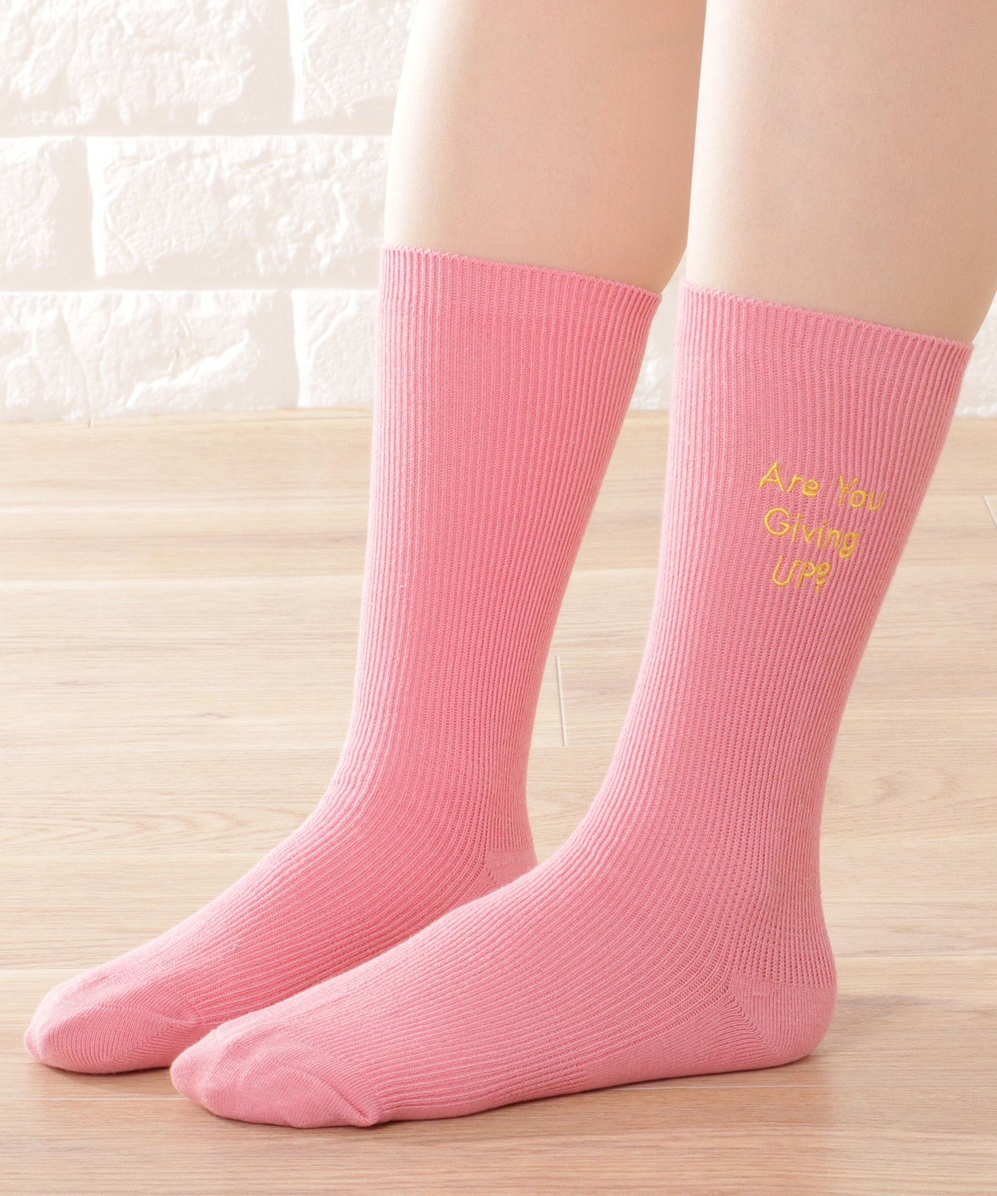 【5足セット】アルファベット刺繍カラーリブソックス