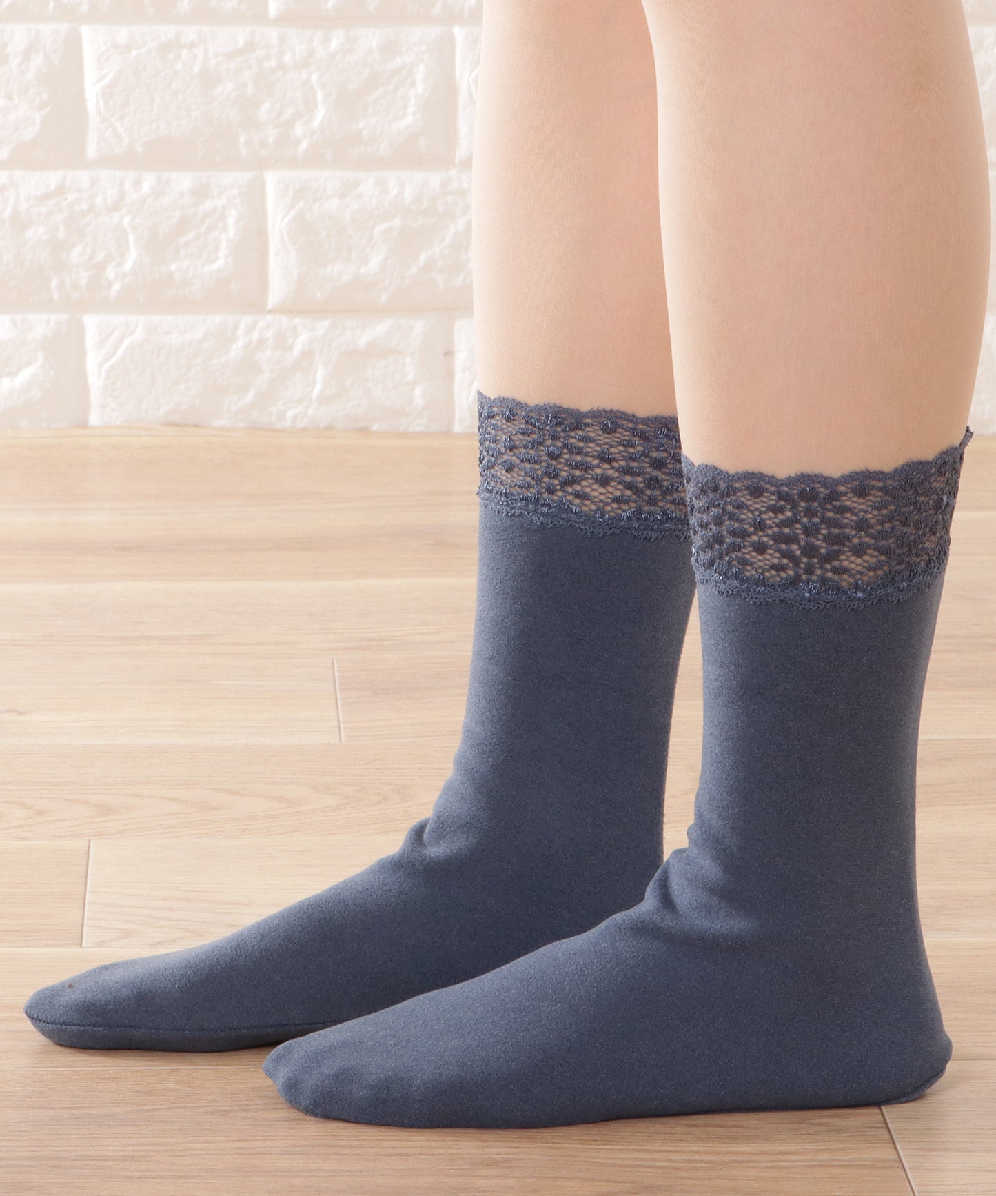 【8足セット】レースドッキングベーシックカラーソックス