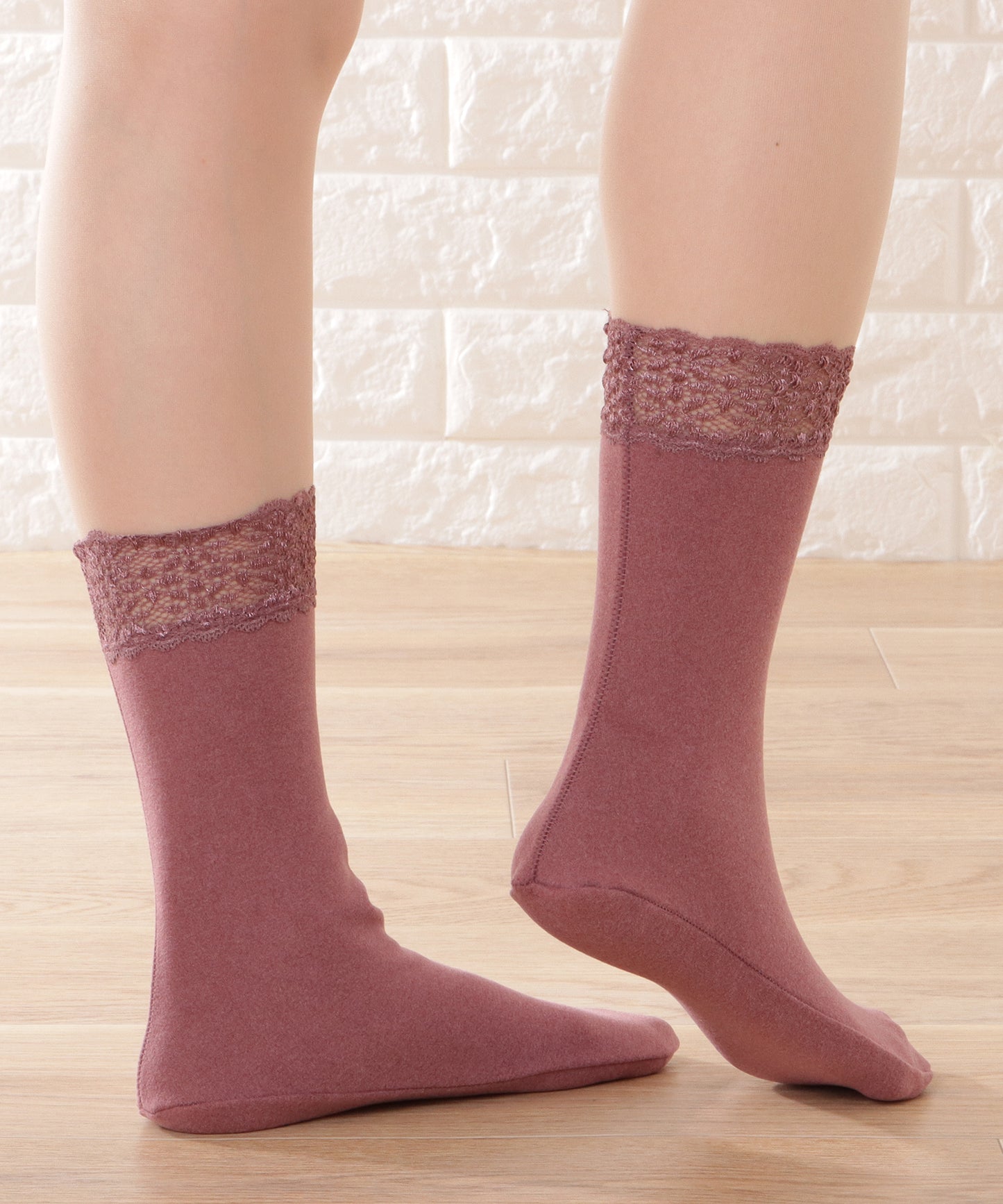【8足セット】レースドッキングベーシックカラーソックス