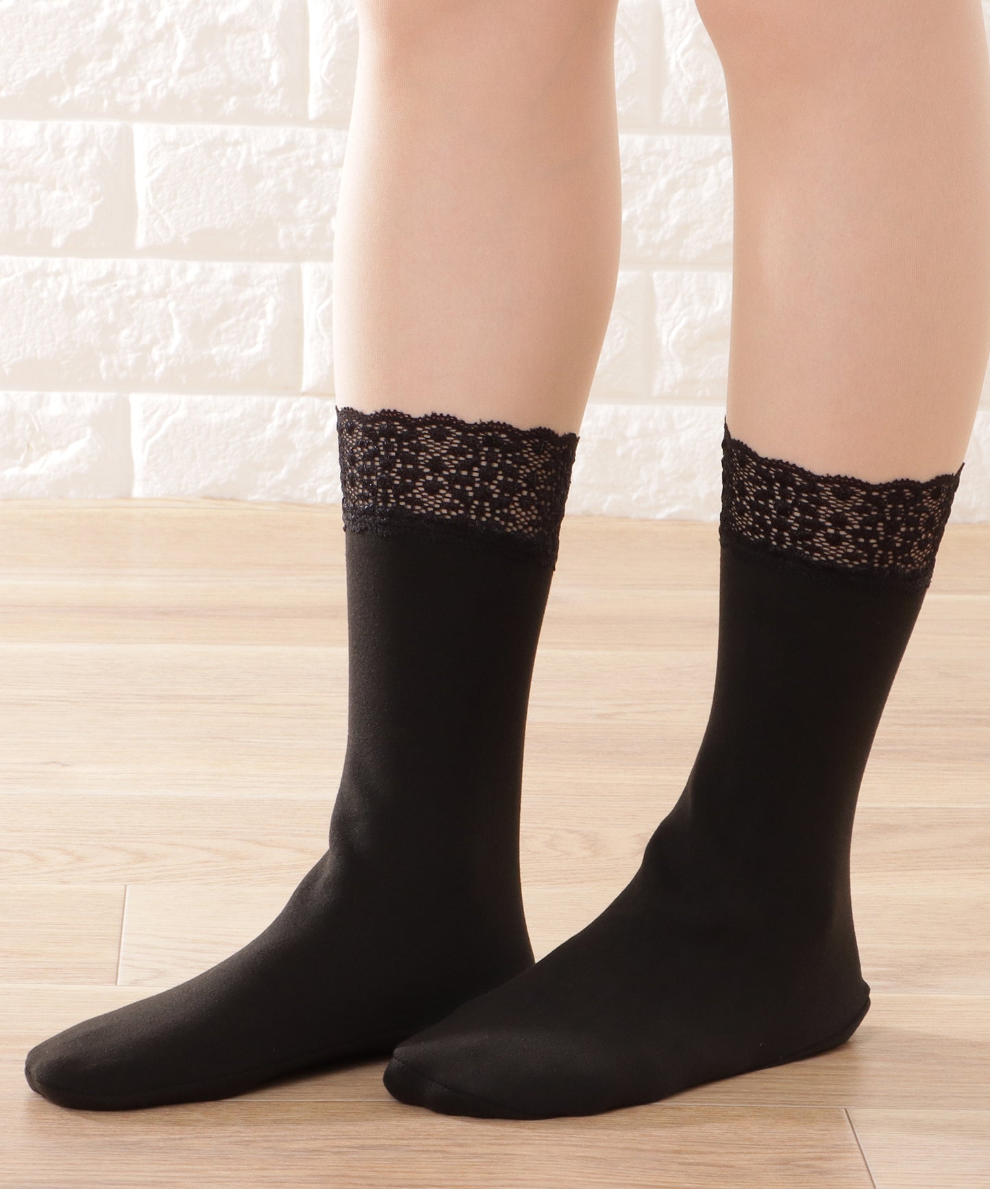 【8足セット】レースドッキングベーシックカラーソックス